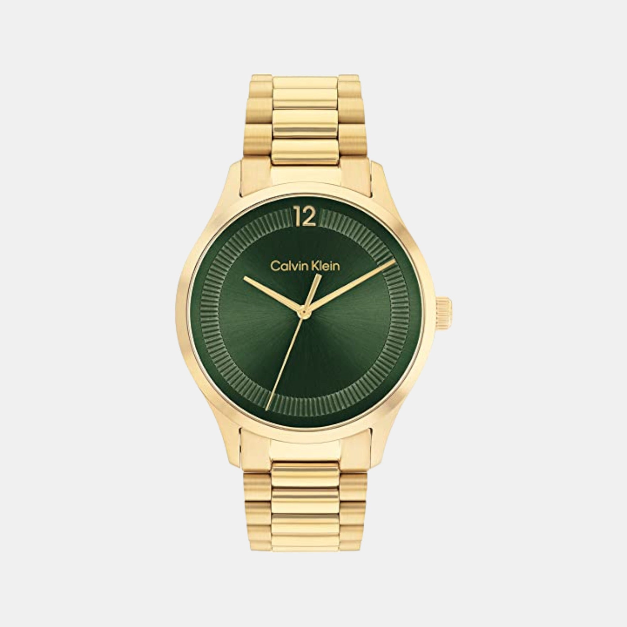 Calvin Klein Ck Iconic Unisex Quartz Green Dial Analog Stainless Steel Watch 25200229