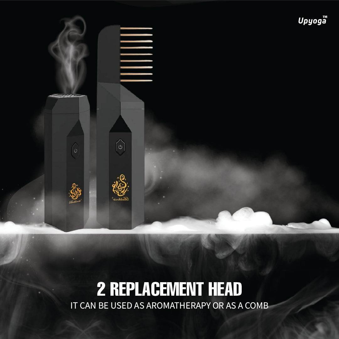 Cash on Delivery Available Upyoga 2 in 1 Hair Comb Incense Burner & Home Diffuser | 1 Year Warranty | Rechargeable | Bakhoor Included - view 11