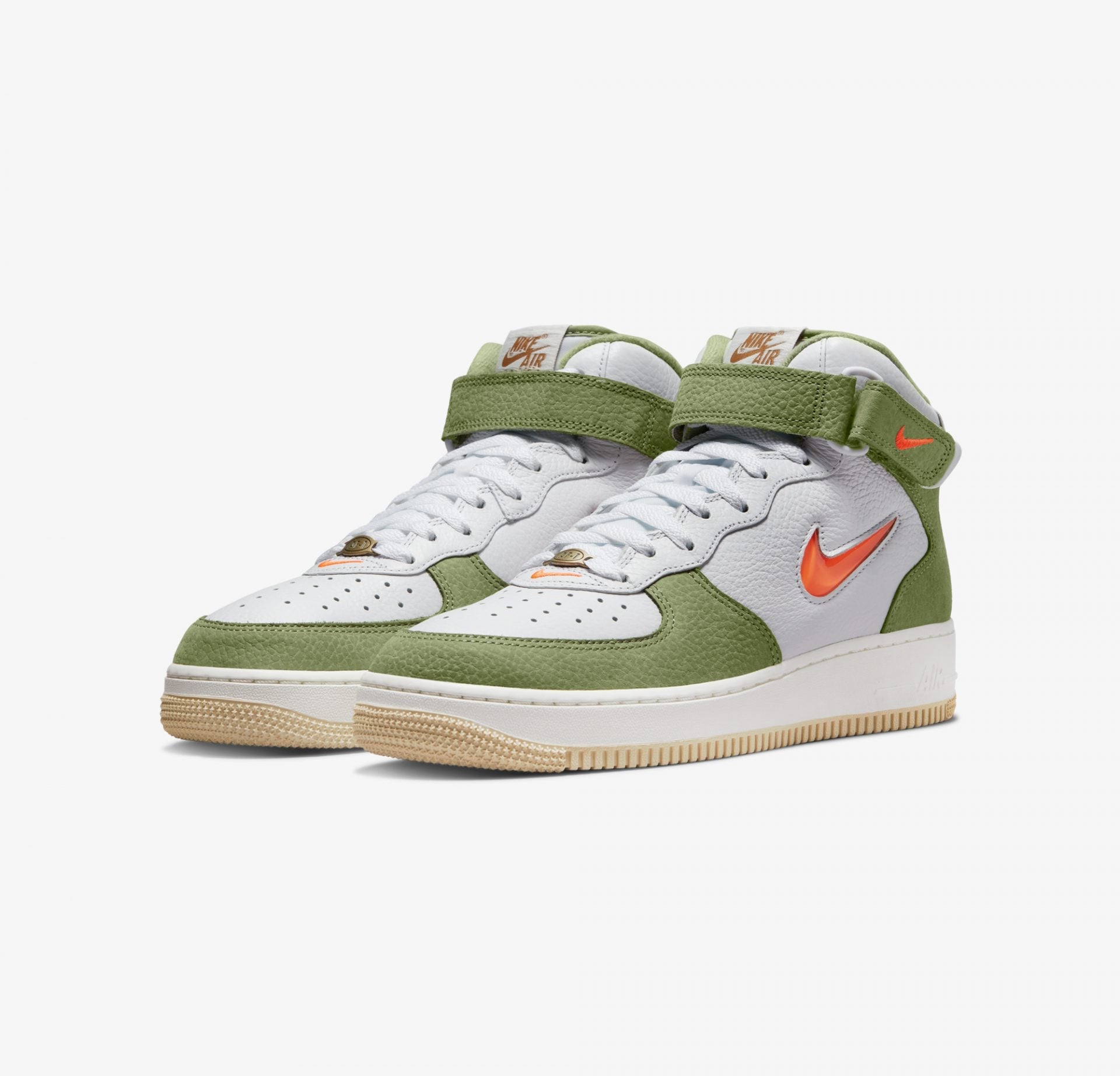 Nike | AIR FORCE 1 MID '07 { OLIVE GREEN / TOTAL ORANGE