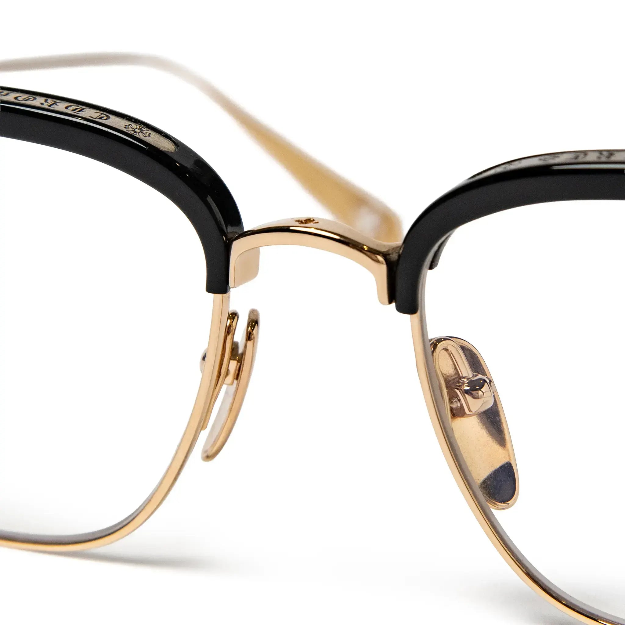 Chrome Hearts Sluntradiction Black Gold Pleated Sunglasses - view 4