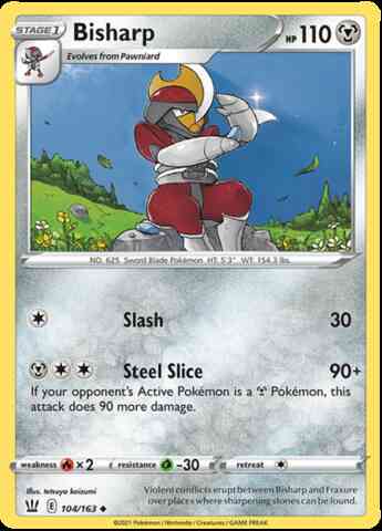 Uncommon swsh5-104 reverse – Pokémon Bisharp - 104/163 - Uncommon [swsh5-104] [Reverse Holo]