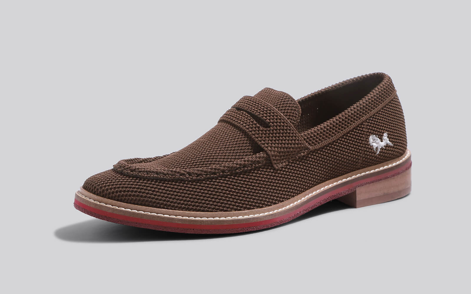 Neeman's Block Heel Loafers : Brown - view 3