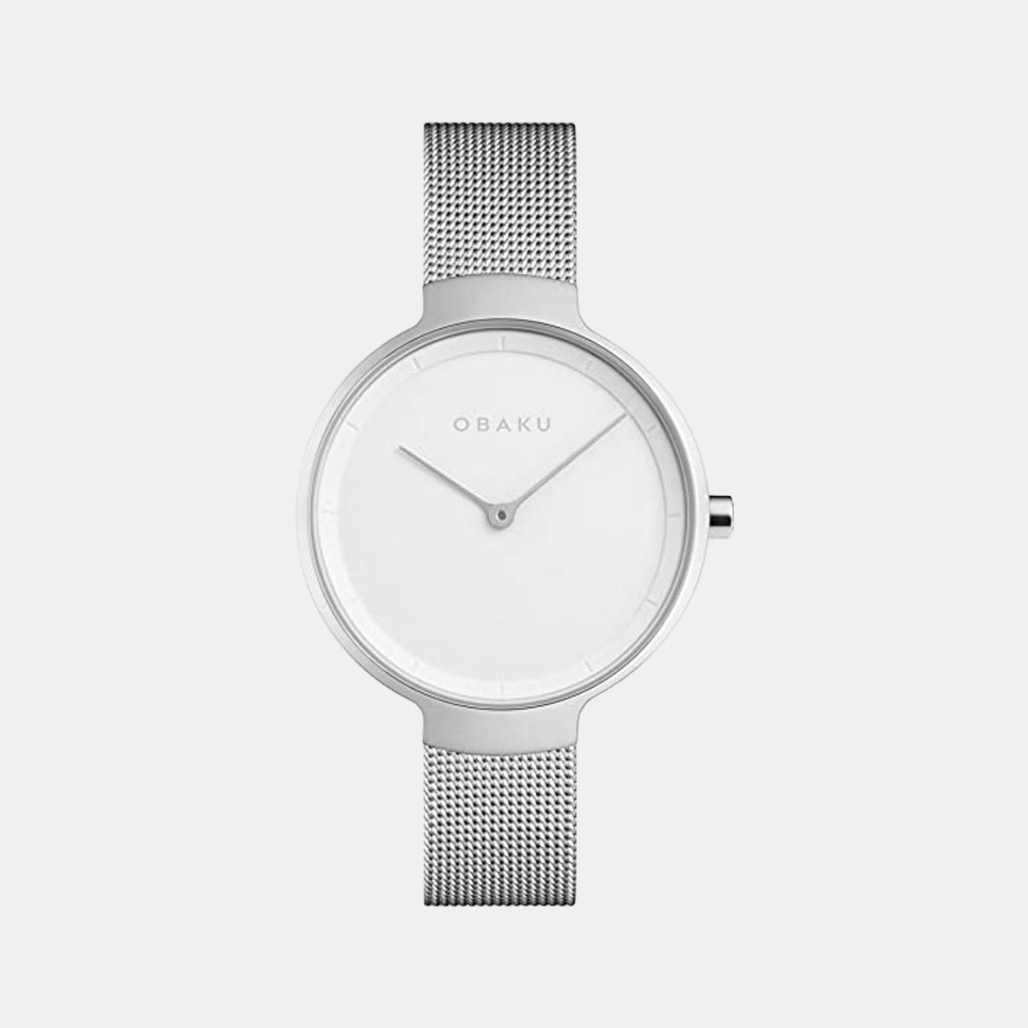 Obaku Birk Women Quartz White Dial Analog Stainless Steel Watch V231LXCIMC