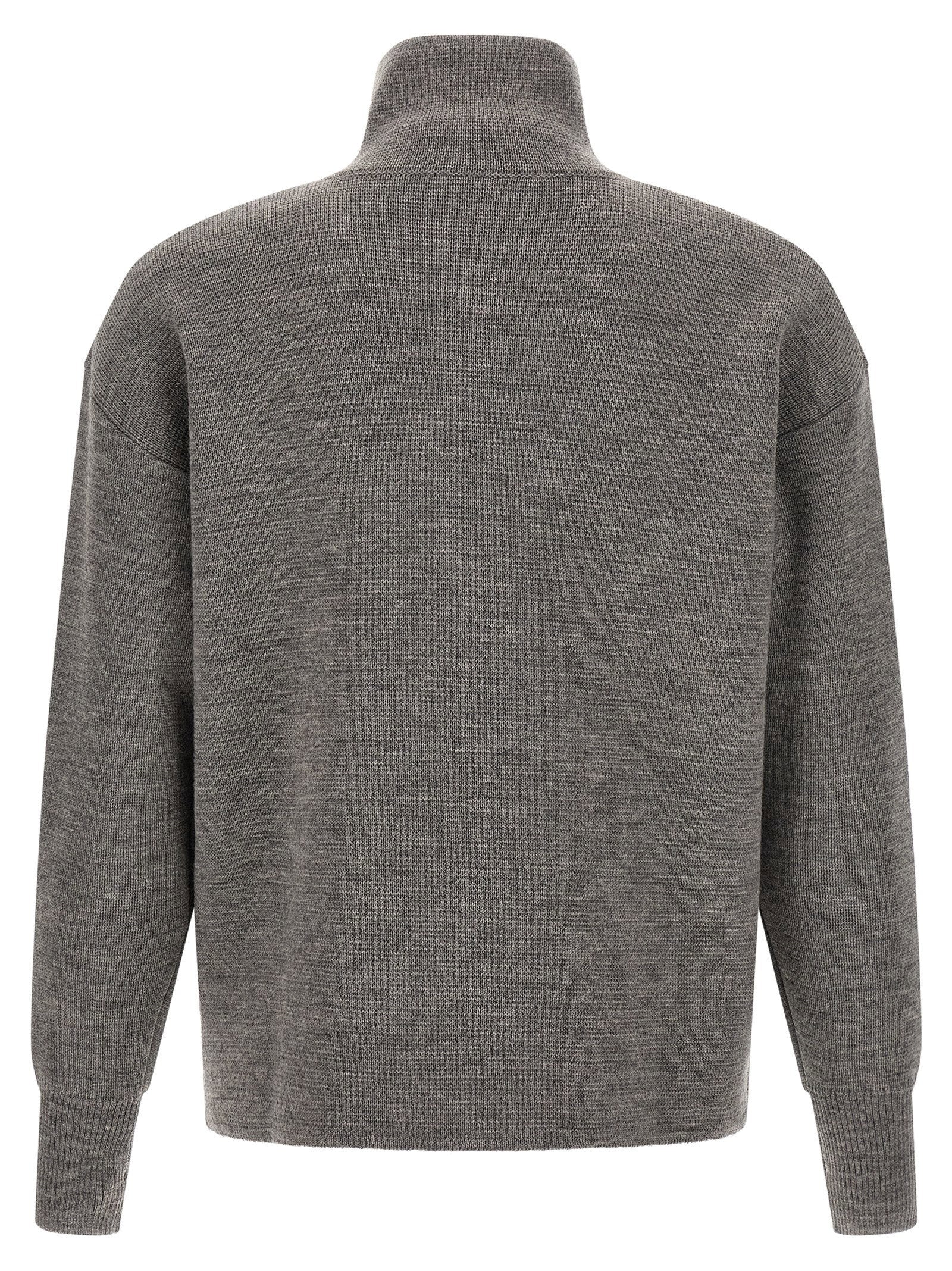 Ma'ry'ya Half-zip Sweater – 100% virgin wool - view 2