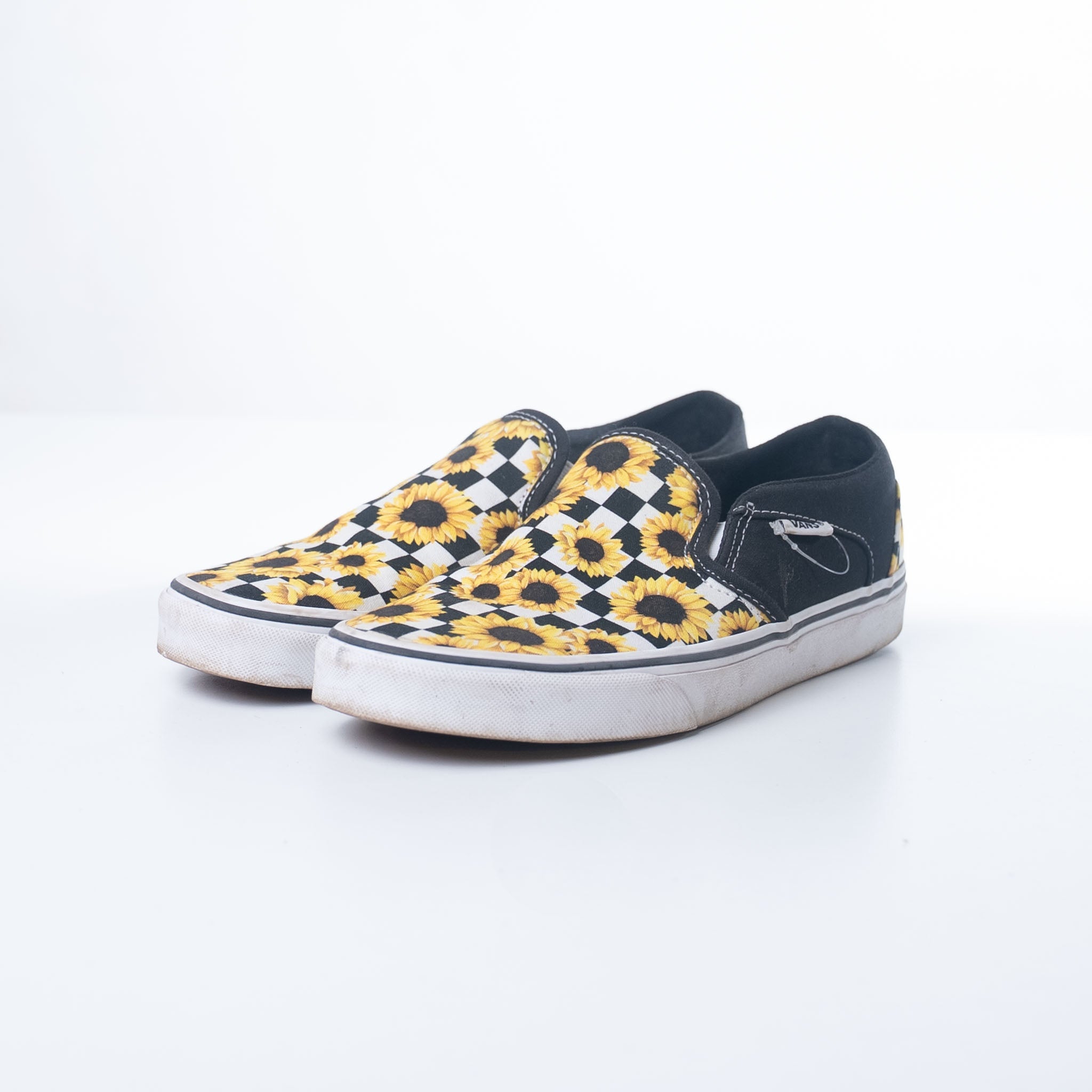 Vans Asher Checker Sunflower Slip-Ons - view 2