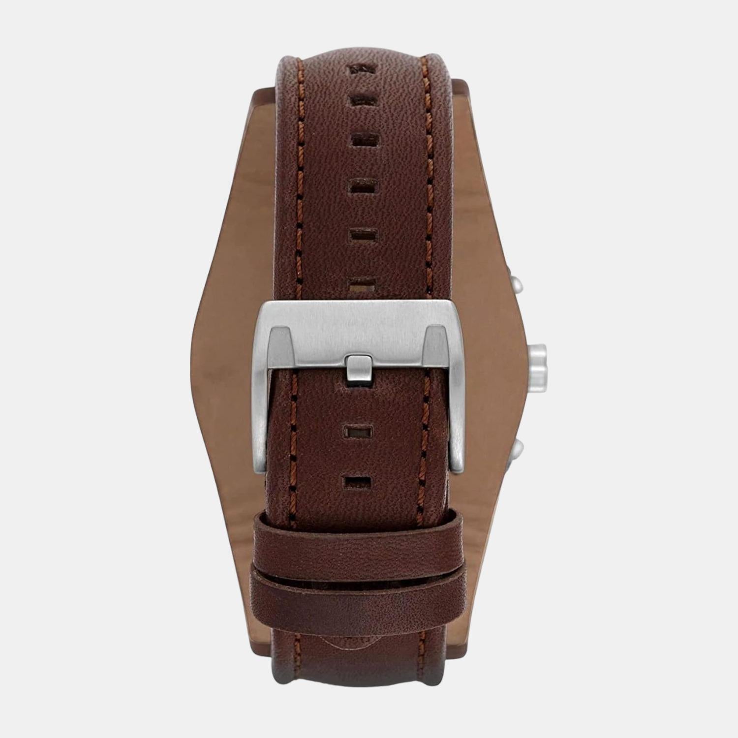 Fossil Coachman Men Quartz Black Dial Chronograph Leather Watch CH2891 - view 2