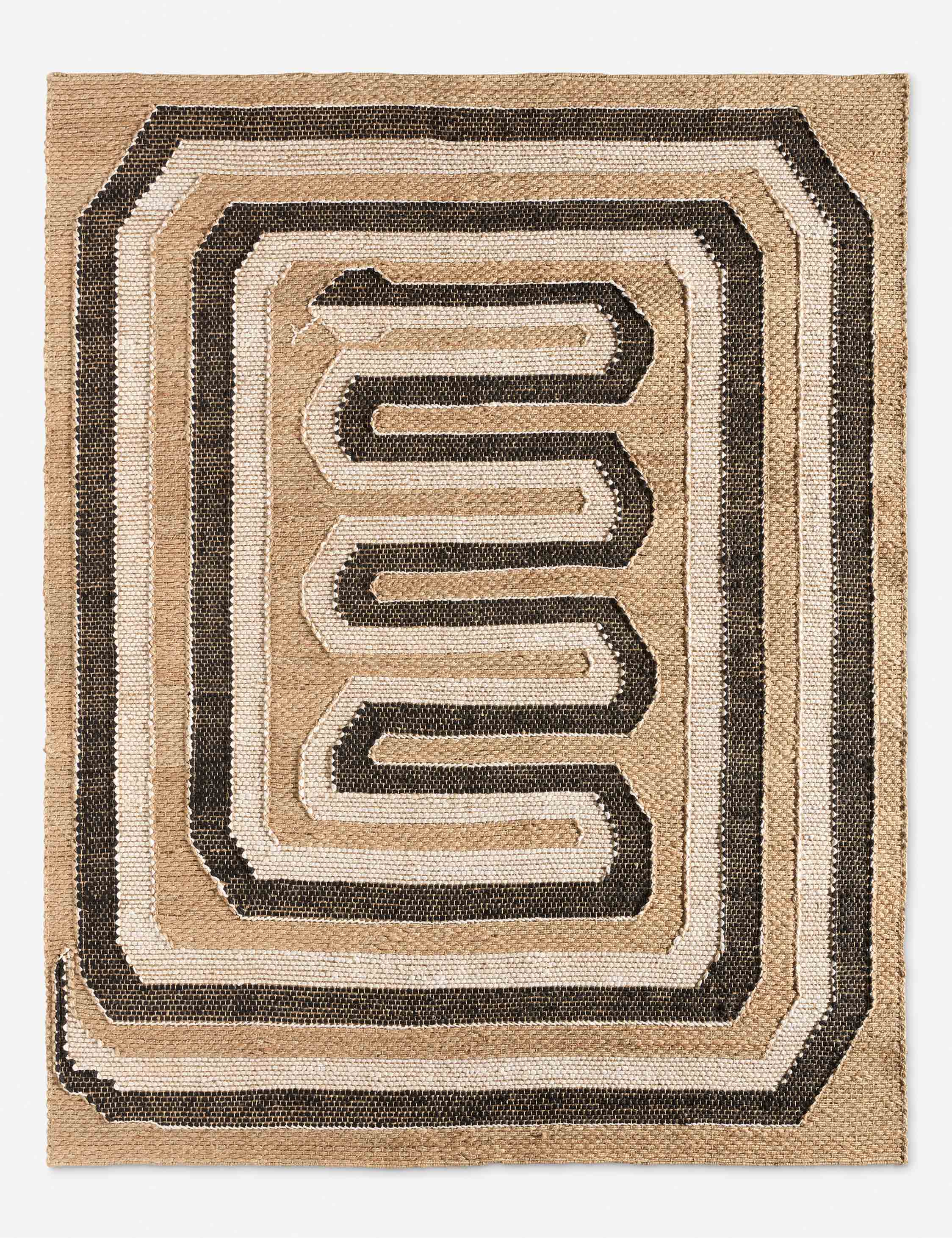 Lulu and Georgia Bushra Handwoven Jute Rug – Tan and Beige