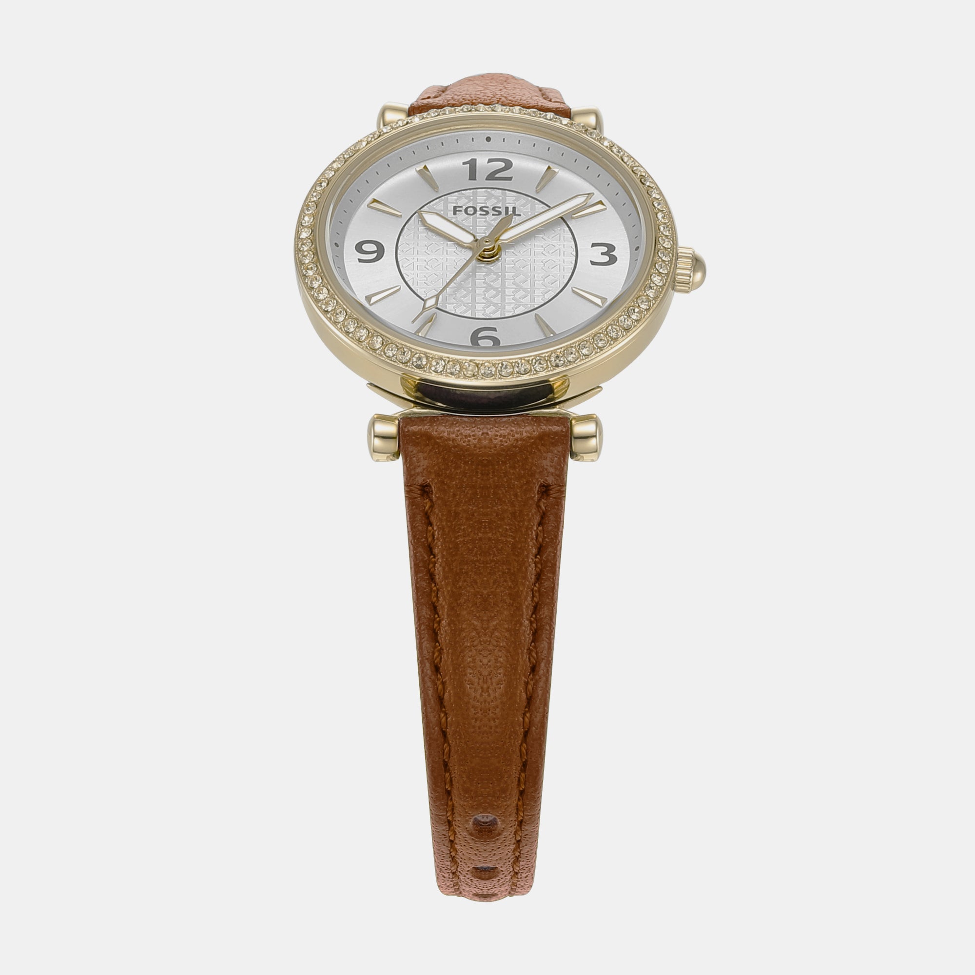 Fossil Carlie Women Quartz Silver Dial Analog Leather Watch ES5297 - view 2