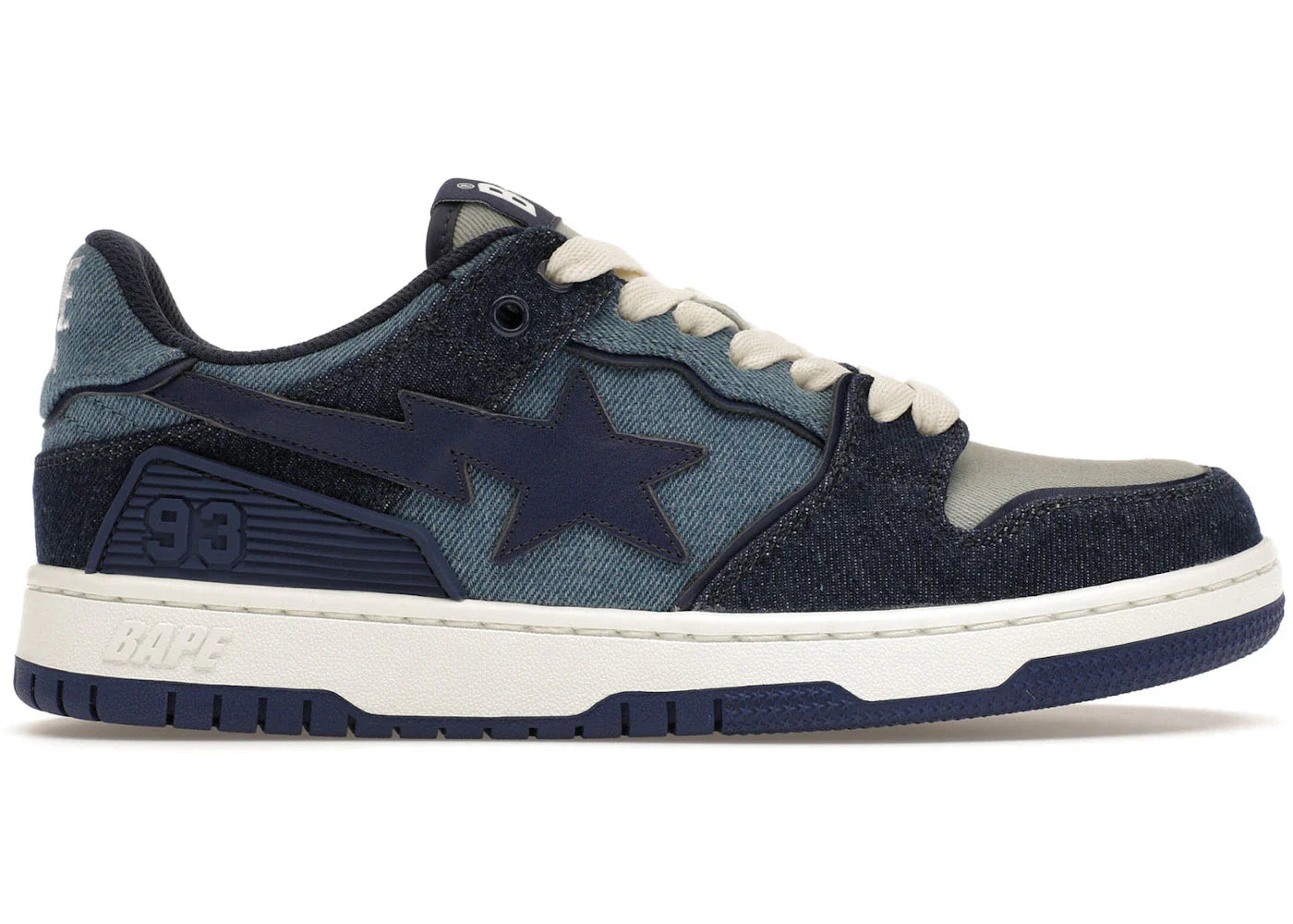 BAPE A Bathing Ape Sk8 Sta Indigo Denim