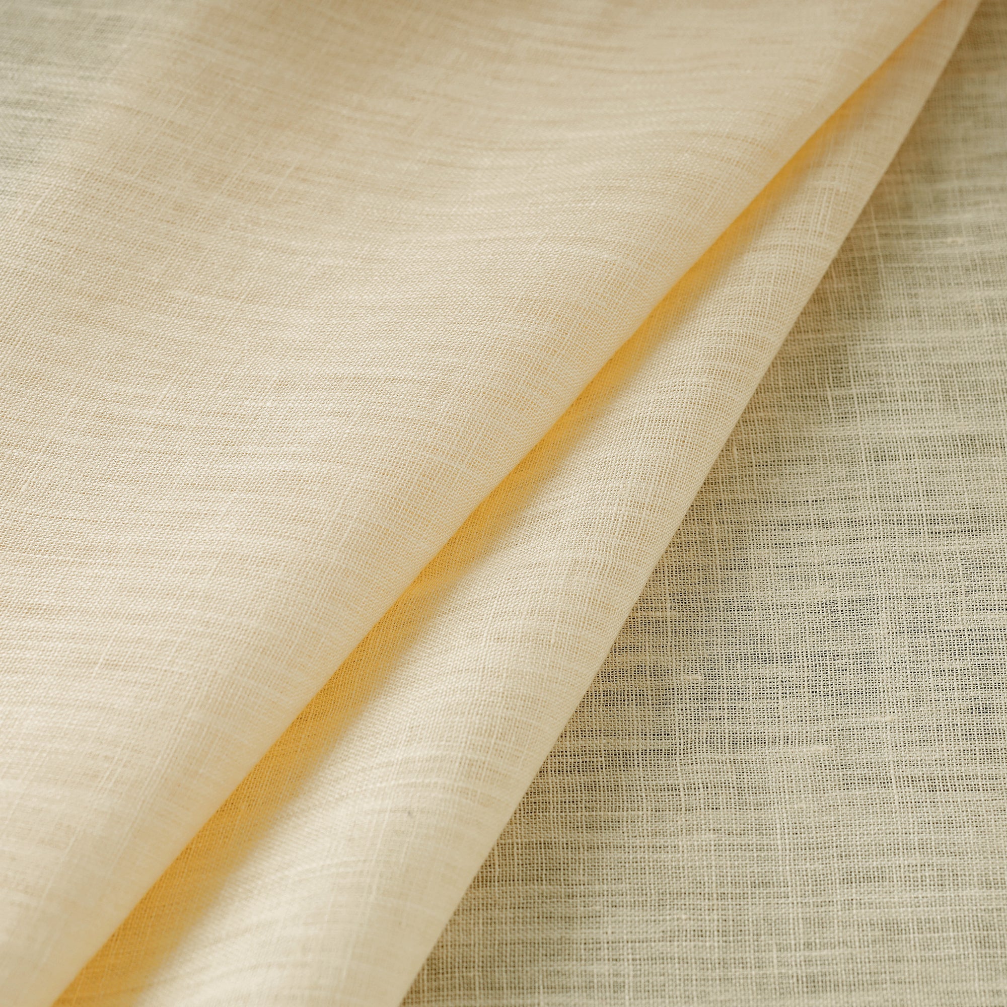 ITOKRI CRAFTS INITIATIVE Beige - Bhagalpuri Handloom Pure Linen Fabric - view 2