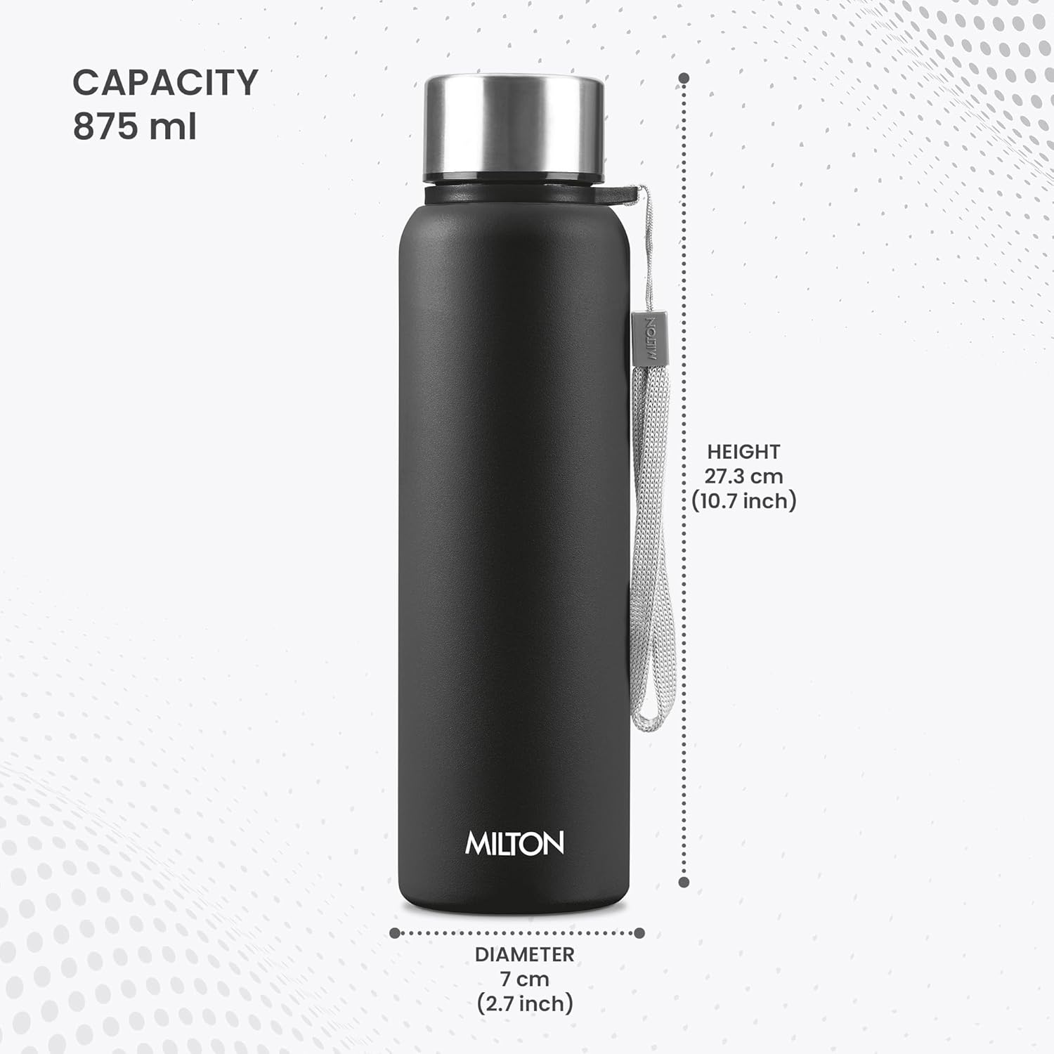 Personalized Brim Stainless Steel Bottle (Milton) - view 8