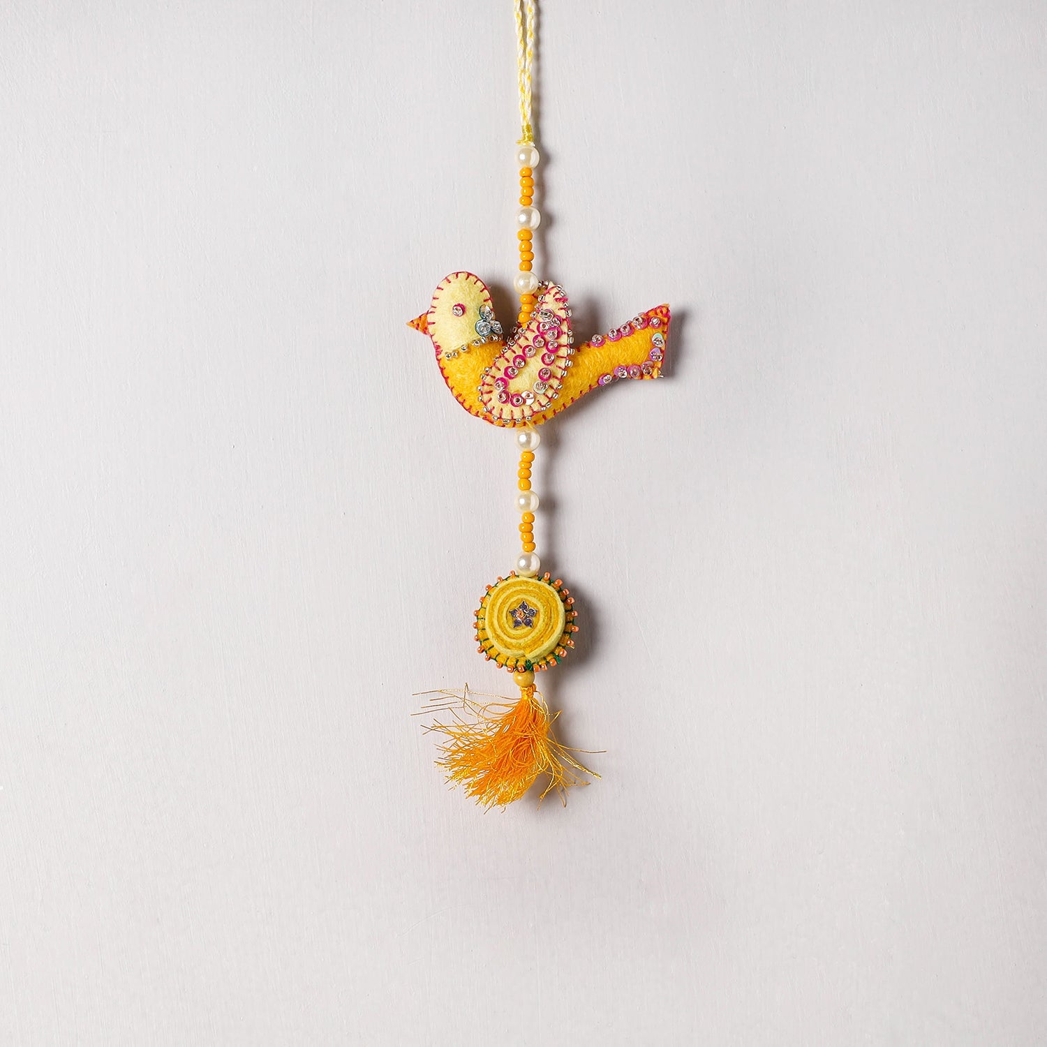 Felt beadwork wall – WITH LOVE BY KANIKA Bird - Handmade Felt & Beadwork Wall Hanging