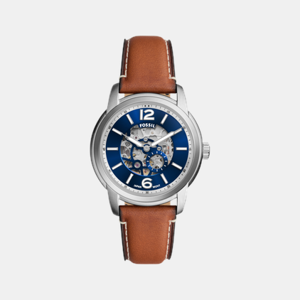 Fossil Heritage Men Automatic Blue Dial Analog Leather Watch ME3263 - view 2