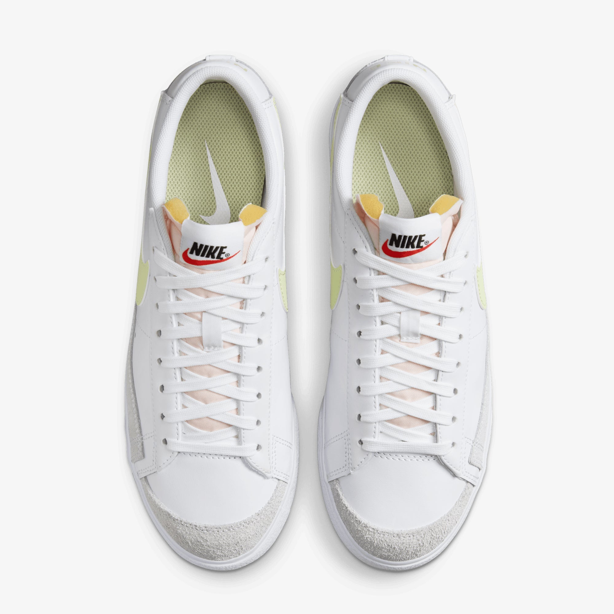 Nike | Blazer Low Platform { White/life Lime-tm Orange-black - view 2