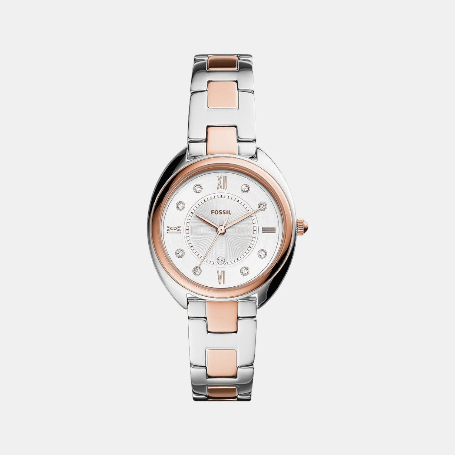 Fossil Gabby Women Quartz White Dial Analog Stainless Steel Watch ES5072