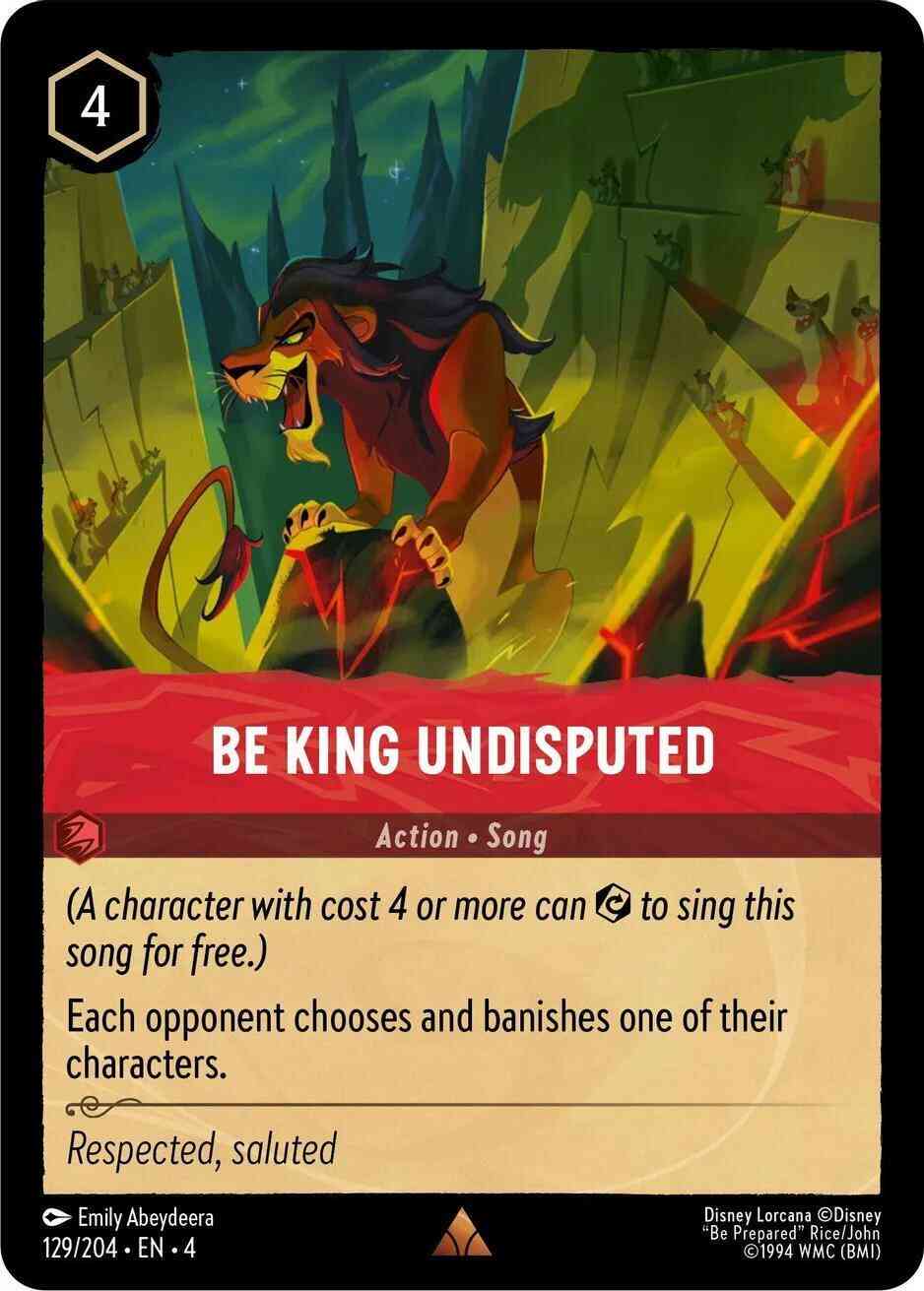 Lorcana Be King Undisputed - 129/204 [Ursula's Return] [Non-Foil]