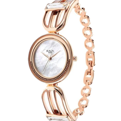 Titan Raga Delight Mother Of Pearl Dial Women Watch With Metal Strap 32mm NS95200WM01 - view 2
