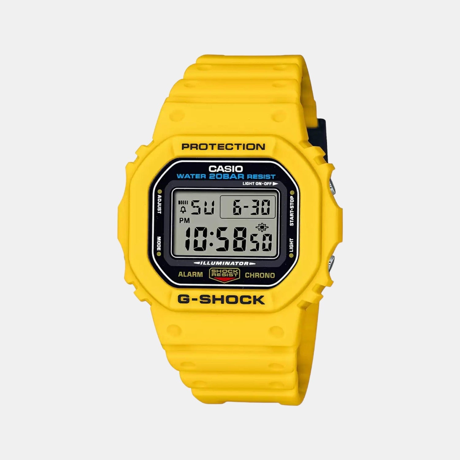 Casio G-Shock Men Quartz Yellow Dial Digital Stainless Steel Watch G1184