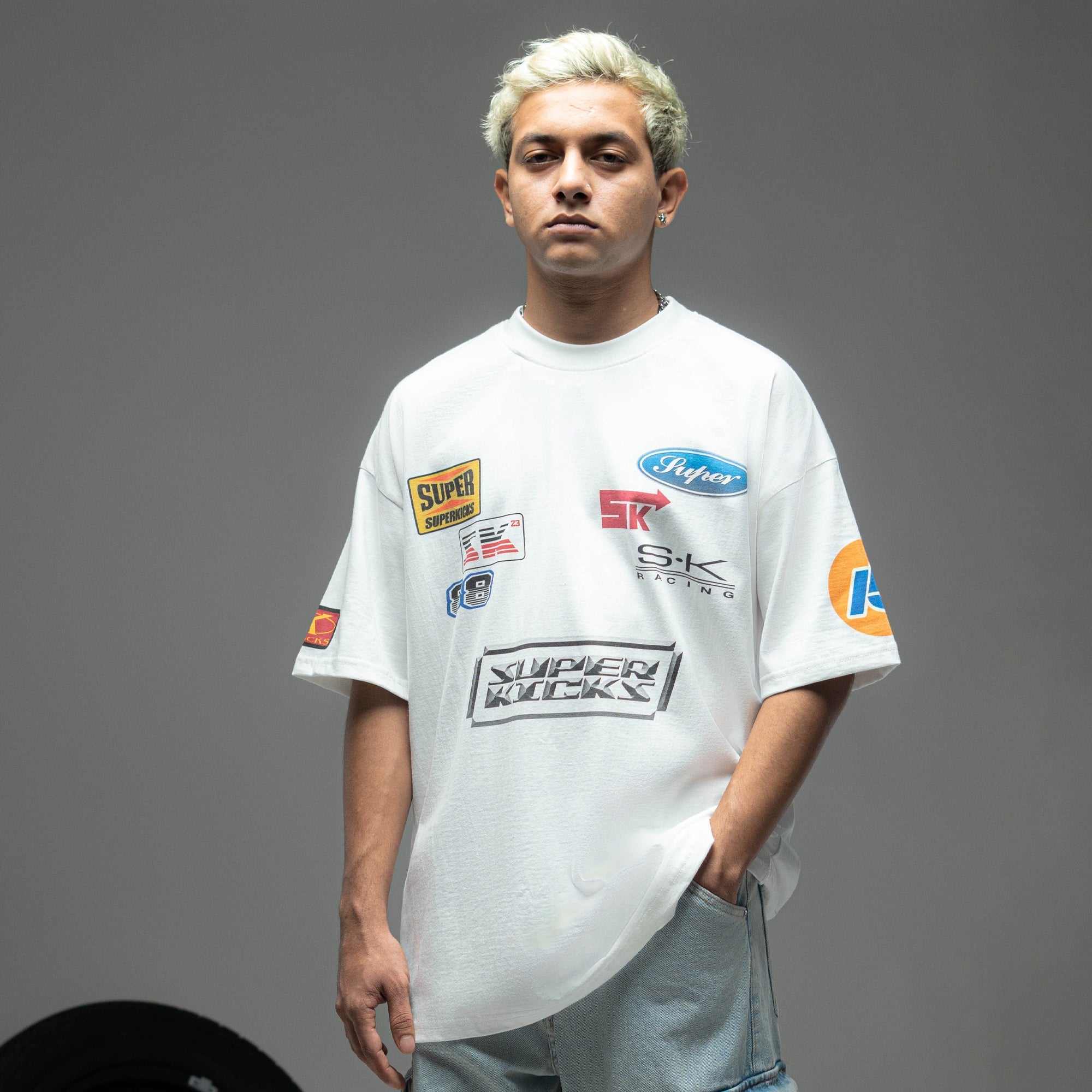 Superkicks | BUMPER STICKER TEE { OFF WHITE - view 5