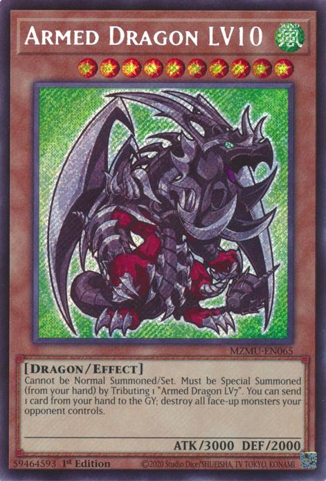 Yu-Gi-Oh! Armed Dragon LV10 - MZMU-EN065 - Secret Rare - 1st Edition