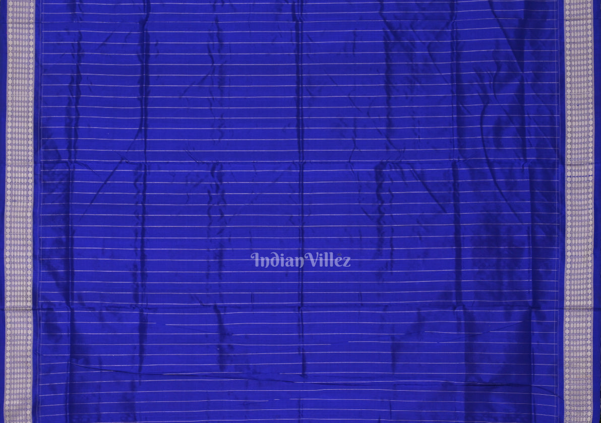 IndianVillèz Pink Royal Blue Tribal Theme Sambalpuri Silk Saree - view 5