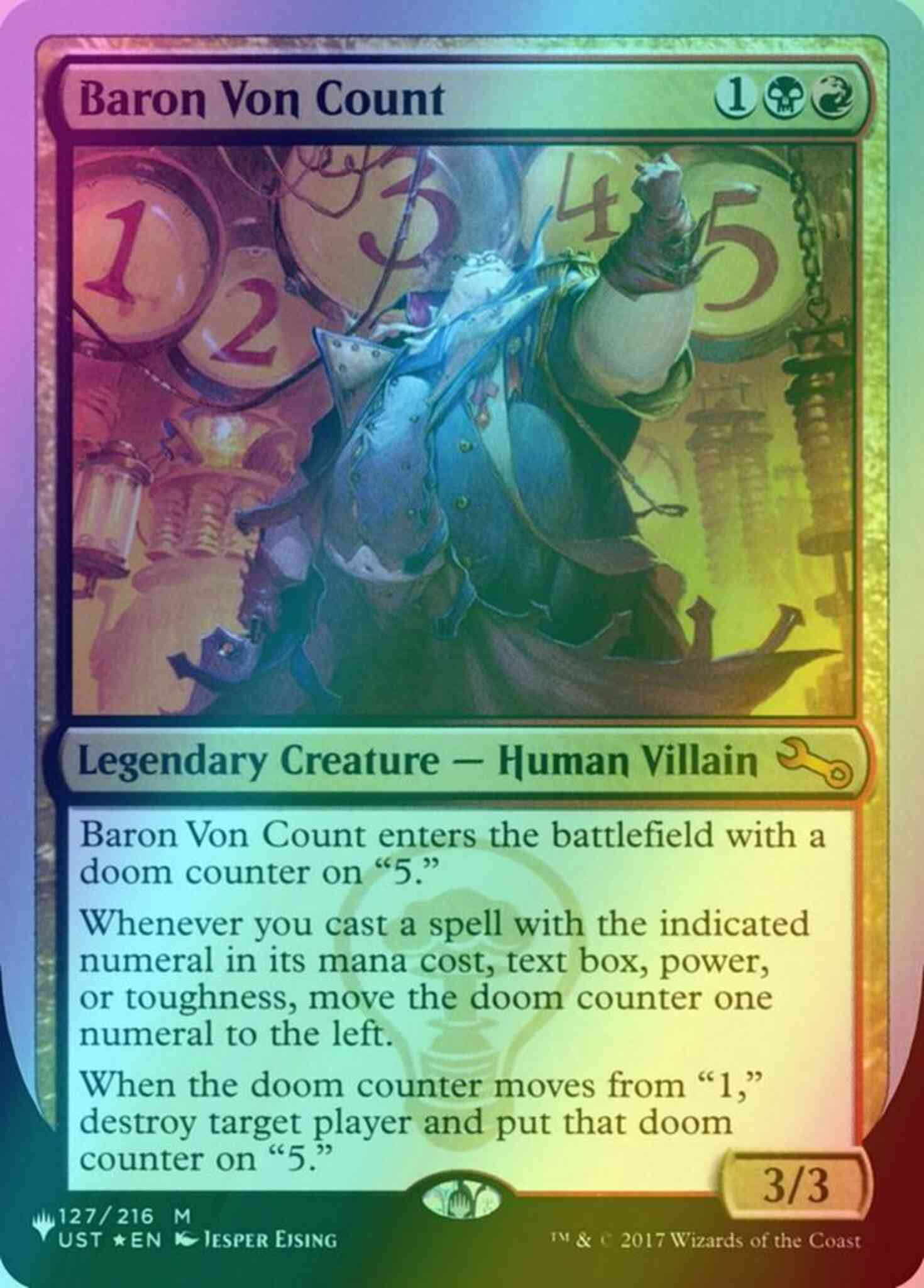 Magic Baron Von Count [43] [UST Set Symbol] [The List: Unfinity Foil Edition] [Foil]