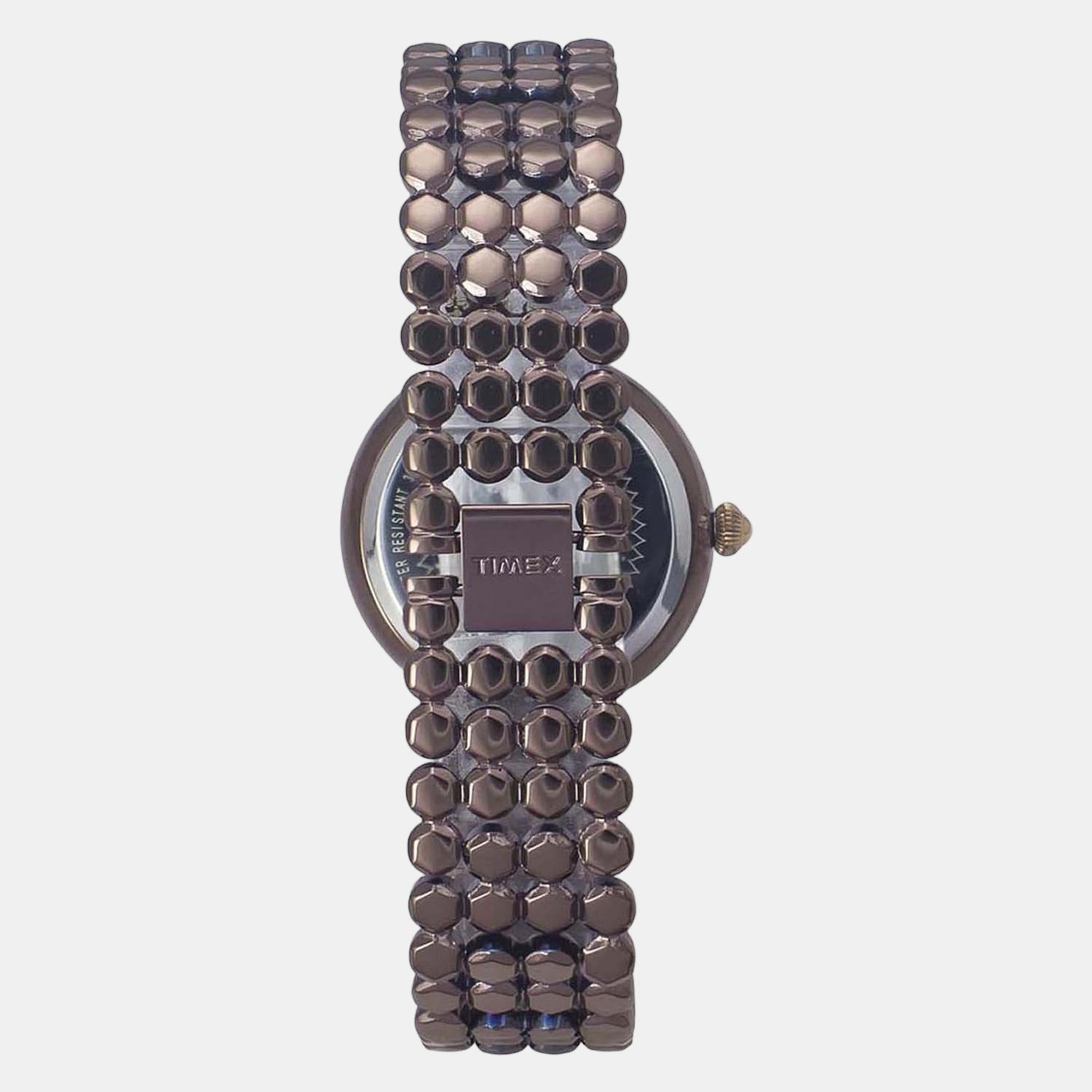 Timex Fria Women Quartz Rose Gold Dial Analog Stainless Steel Watch TWEL13908 - view 3