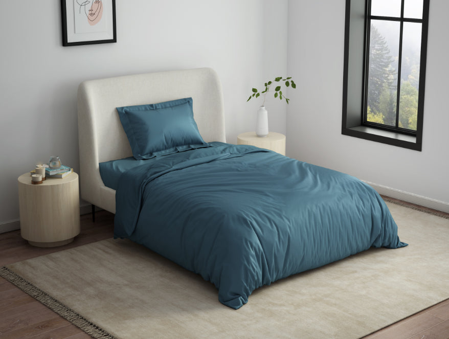 Spaces India Solid Royal Blue - Blue Blanket Fleece - Cushlon By Spaces - view 2