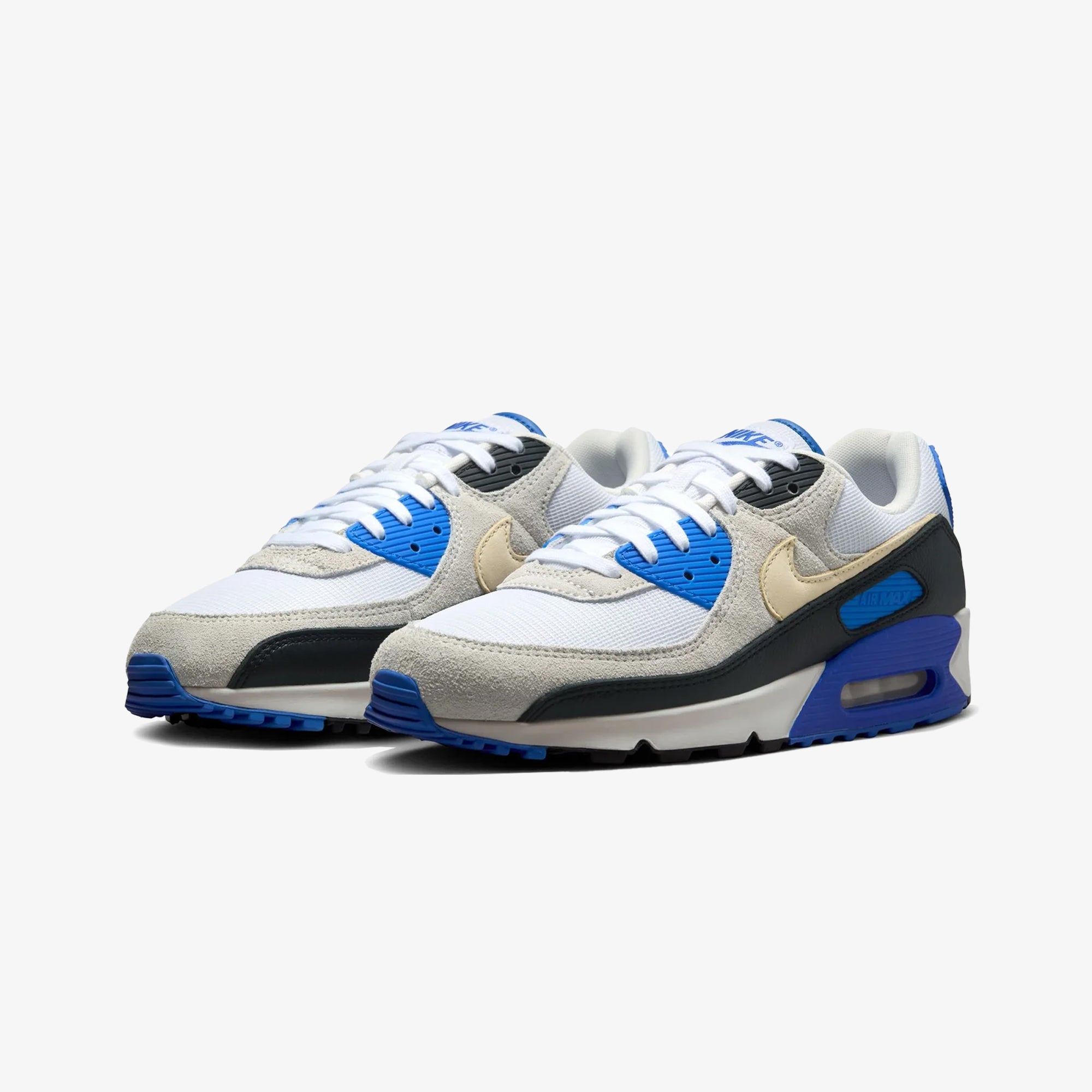 Nike | Air Max 90 Premium { White/khaki-racer Blue-black - view 2