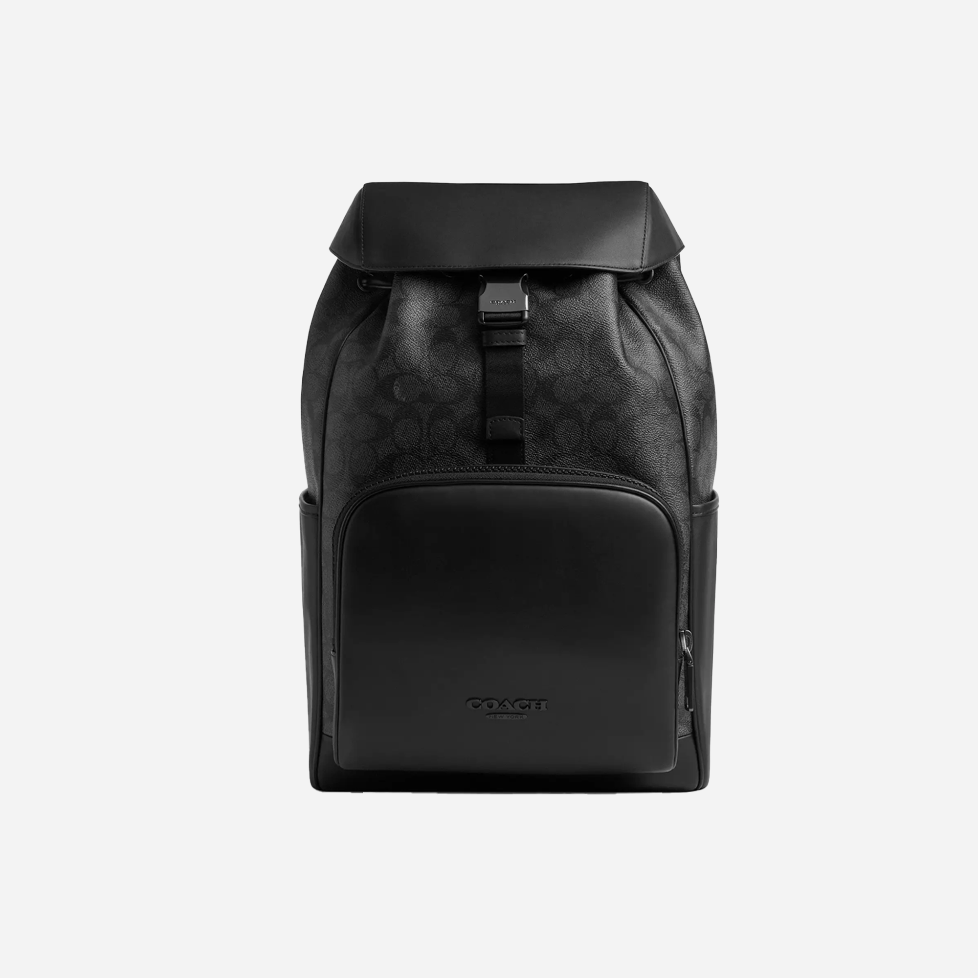 Coach Racer Backpack In Signature signature canvas/Gunmetal/Charcoal/Black