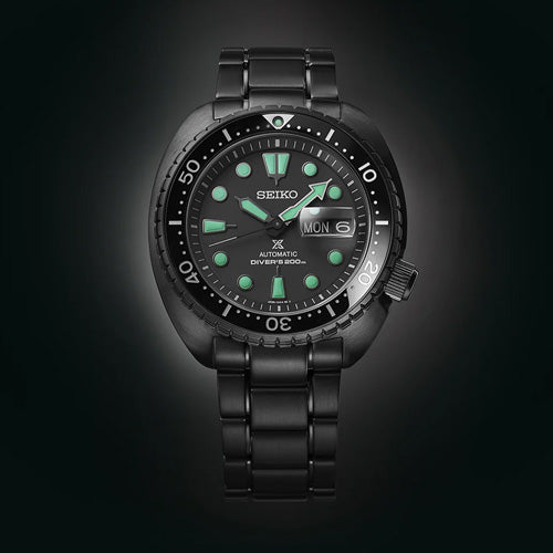 Seiko Prospex Black Series Night Vision Turtle Diver’s Black Dial 45mm Men SRPK43K1 - view 4