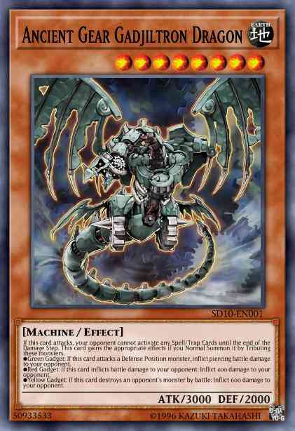 Yu-Gi-Oh! Ancient Gear Gadjiltron Dragon - SD10-EN001 - Ultra Rare - 1st Edition