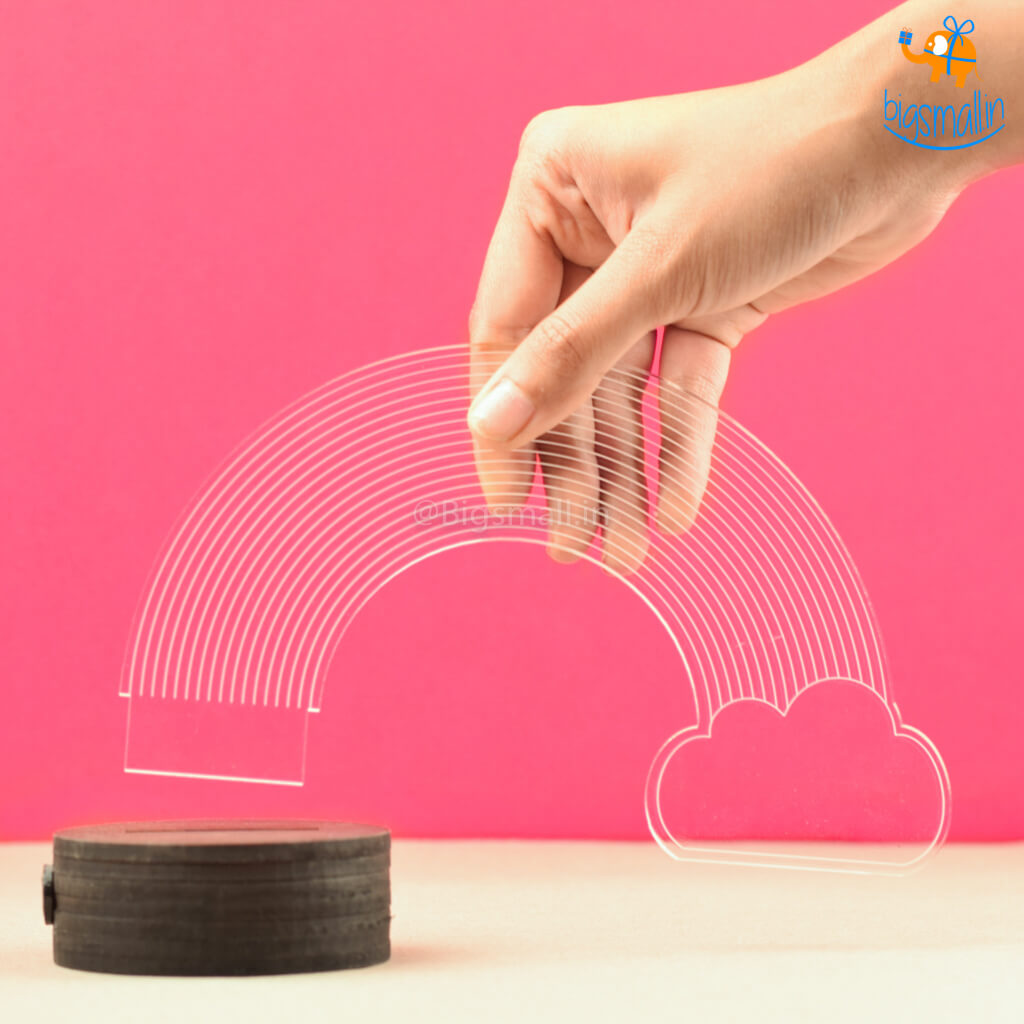 India Vibes 3D Rainbow & Cloud Hologram Lamp - view 4