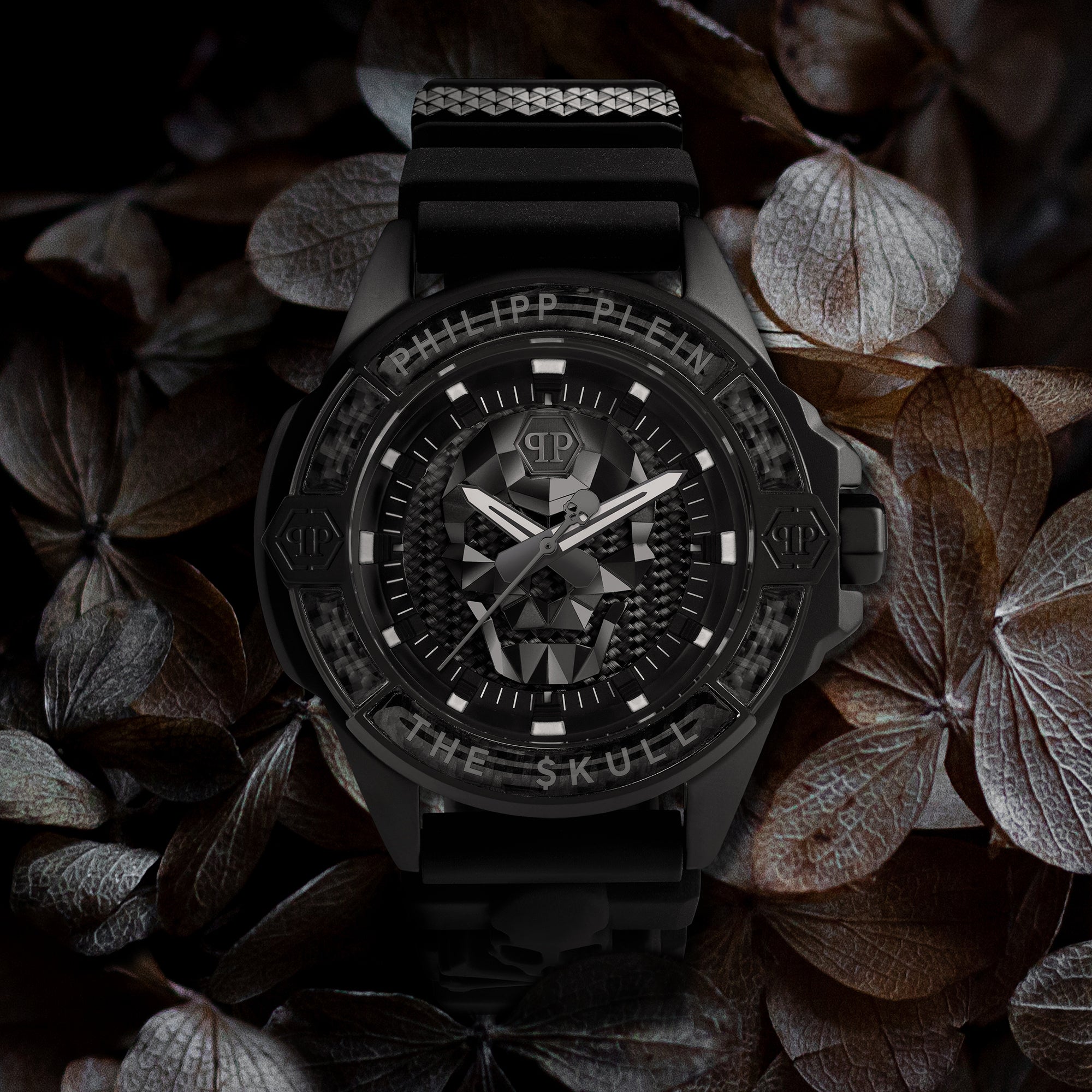 Philipp Plein $kull Men Quartz Black Dial Analog Silicone Watch PWAAA2022 - view 4