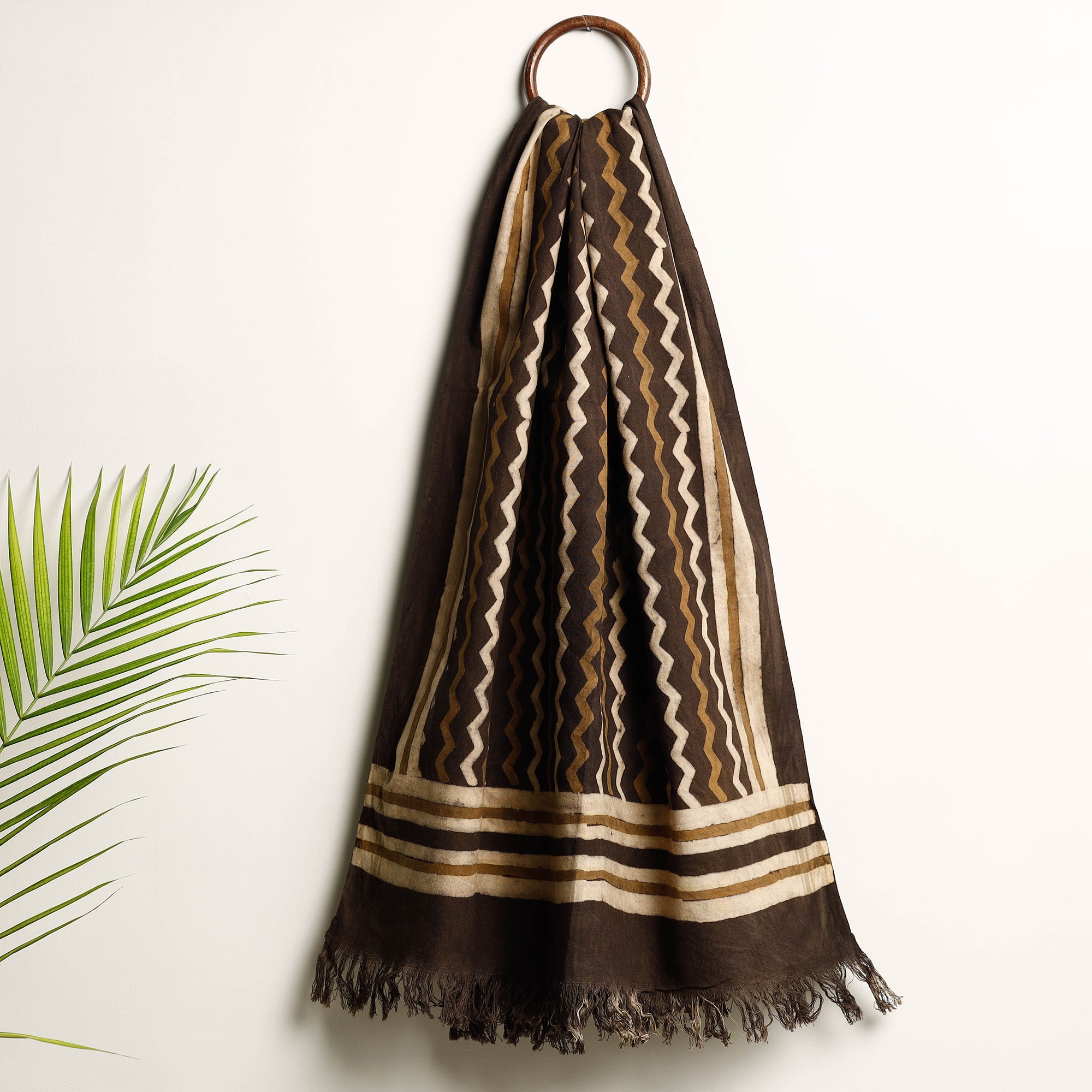 SOUTH KARGHA Brown - Akola Block Printed Pure Handloom Cotton Towel