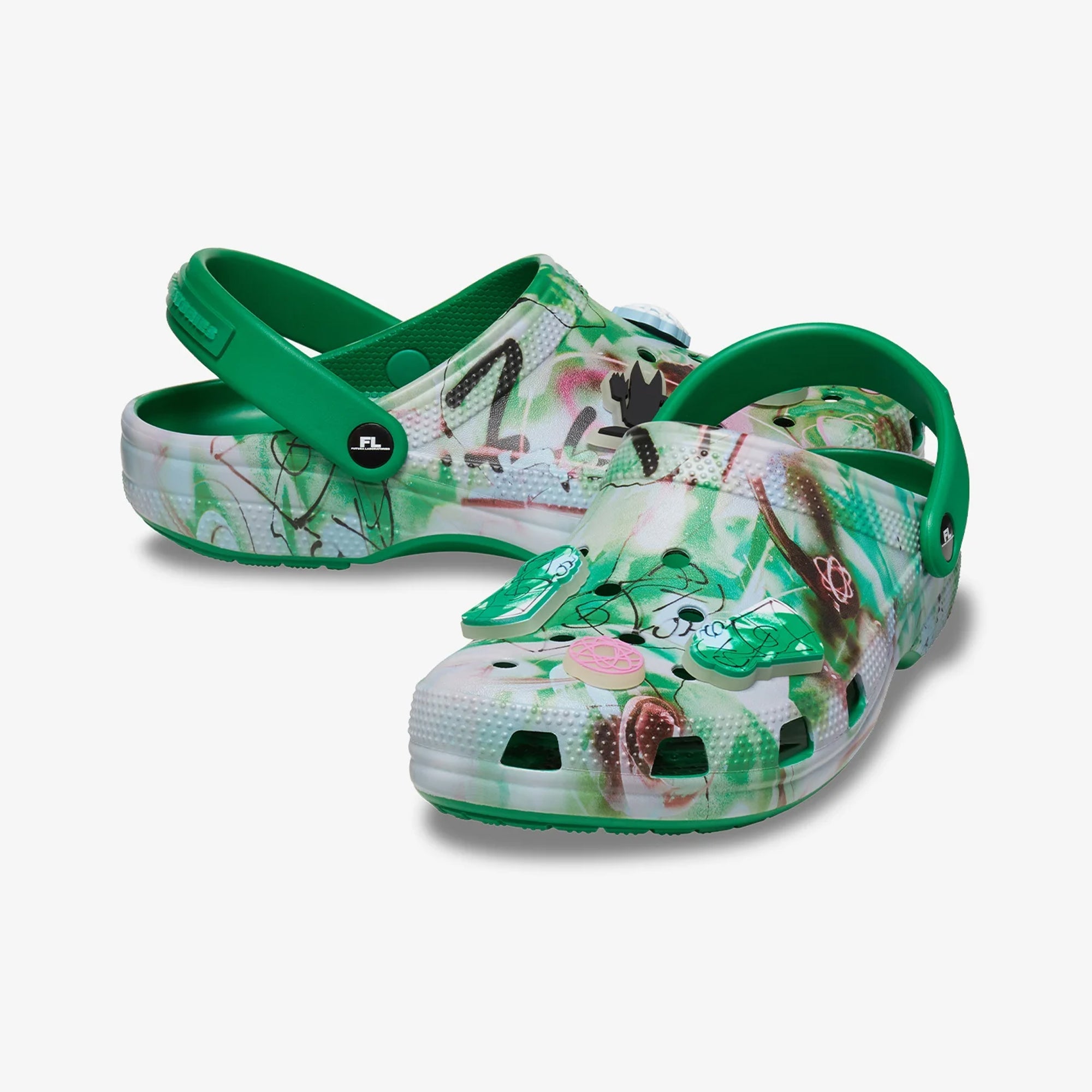 Crocs | FUTURA LAB X CROCS CLASSIC RO CLOG { GREEN IVY - view 3