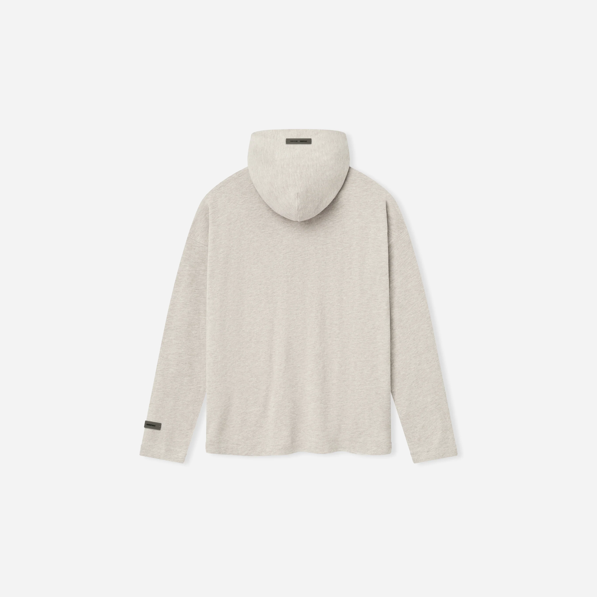 Fear Of God Essentials SS25 Womens Long Sleeve Jersey Hoodie- Heather Stone - view 3