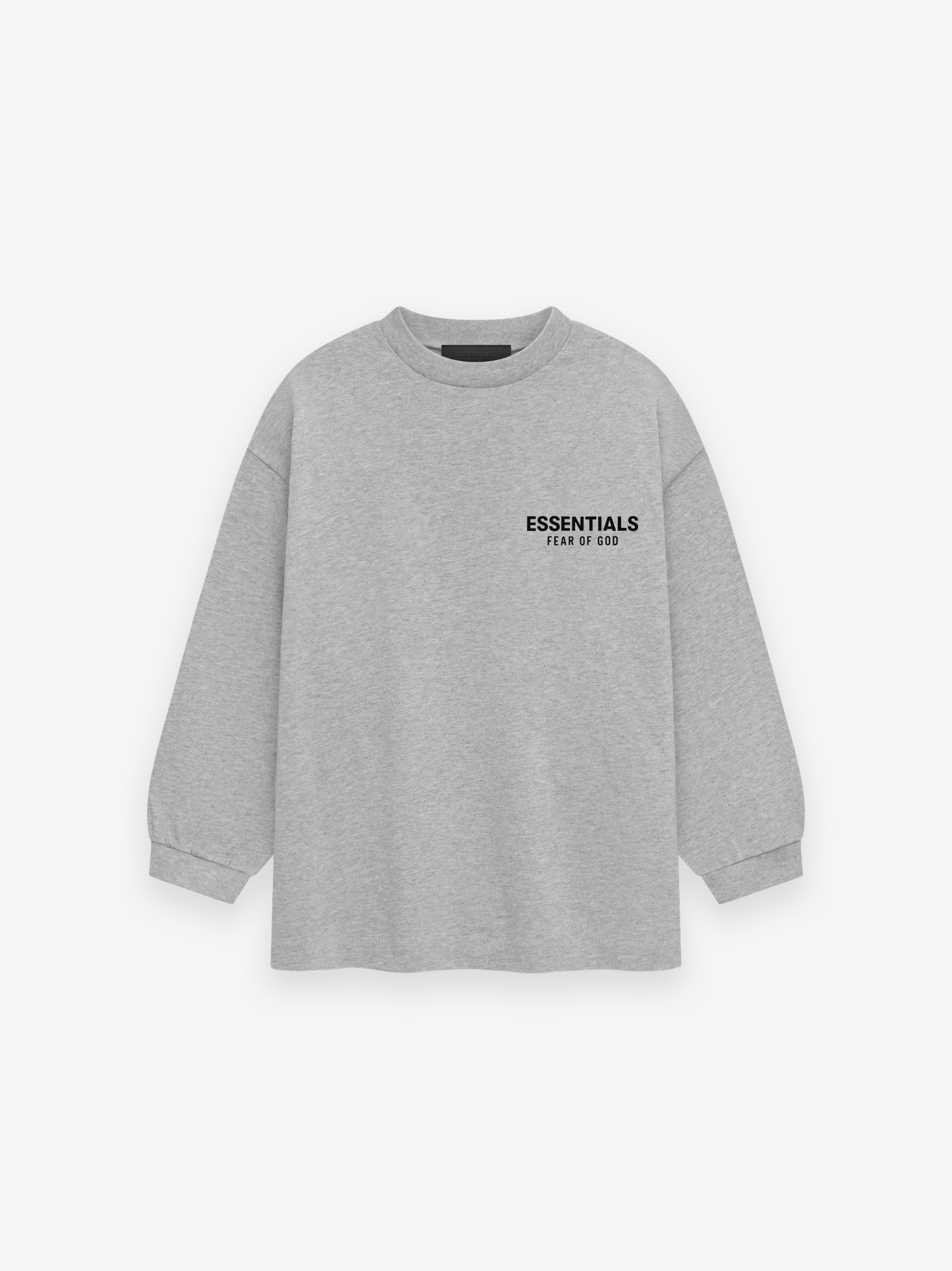ESSENTIALS Kid's Jersey Long Sleeve Tee – Light Heather Gray