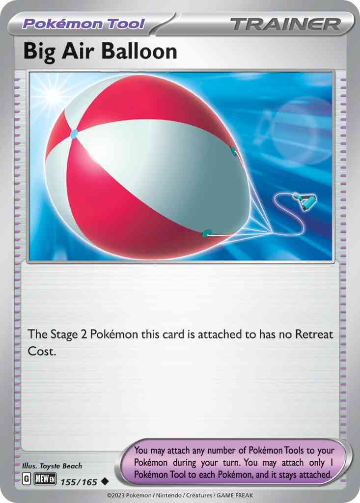 Pokémon Big Air Balloon - 155/165 - Uncommon [sv035-155] [Non-Holo]