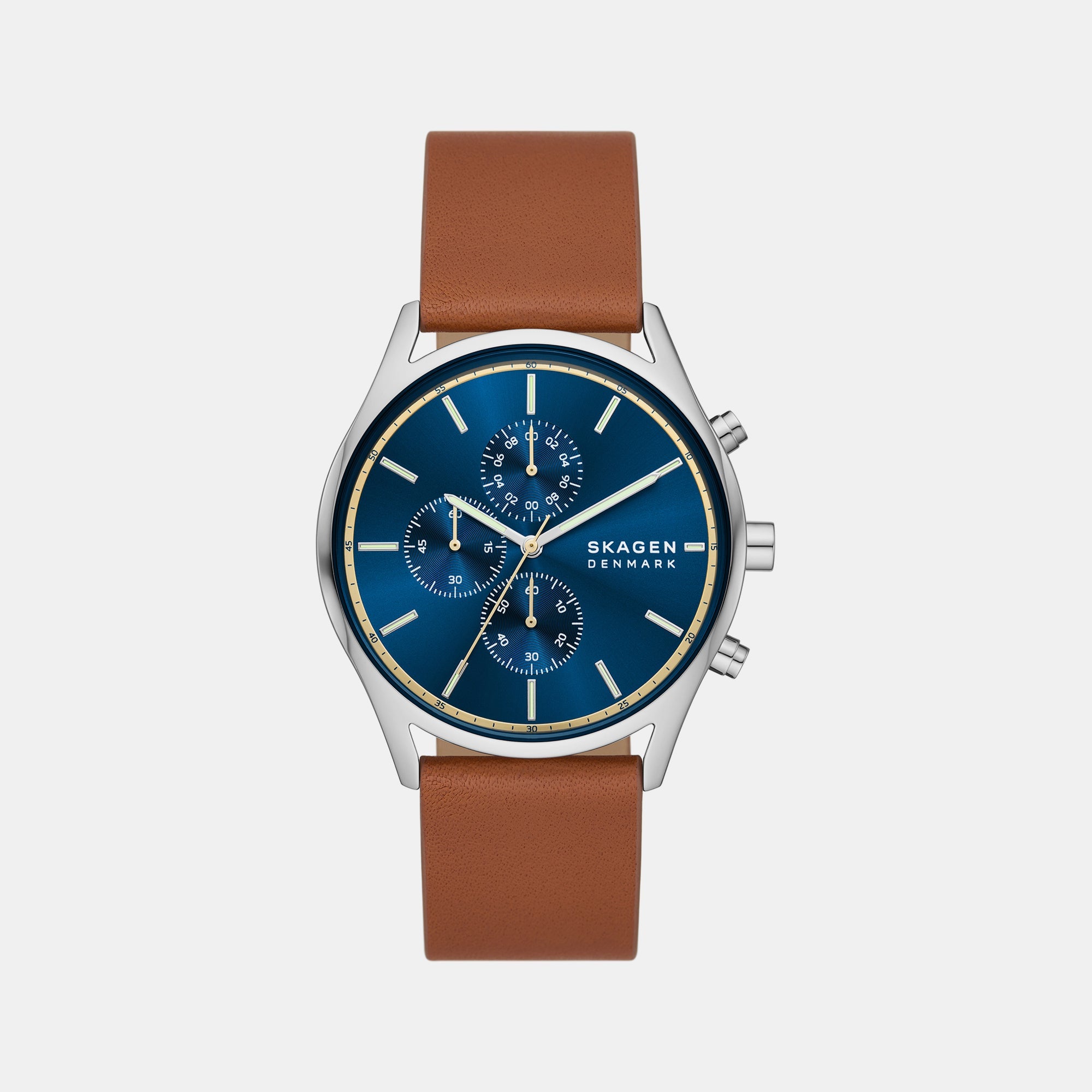 Skagen Holst Men Quartz Blue Dial Chronograph Stainless Steel Watch SKW6916