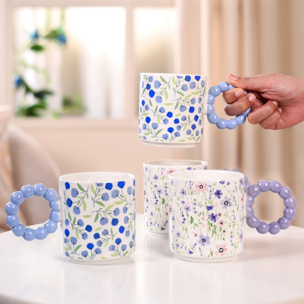 Nestasia Lavender Blues Ceramic Coffee Mug Set Of 4 450ml - view 2