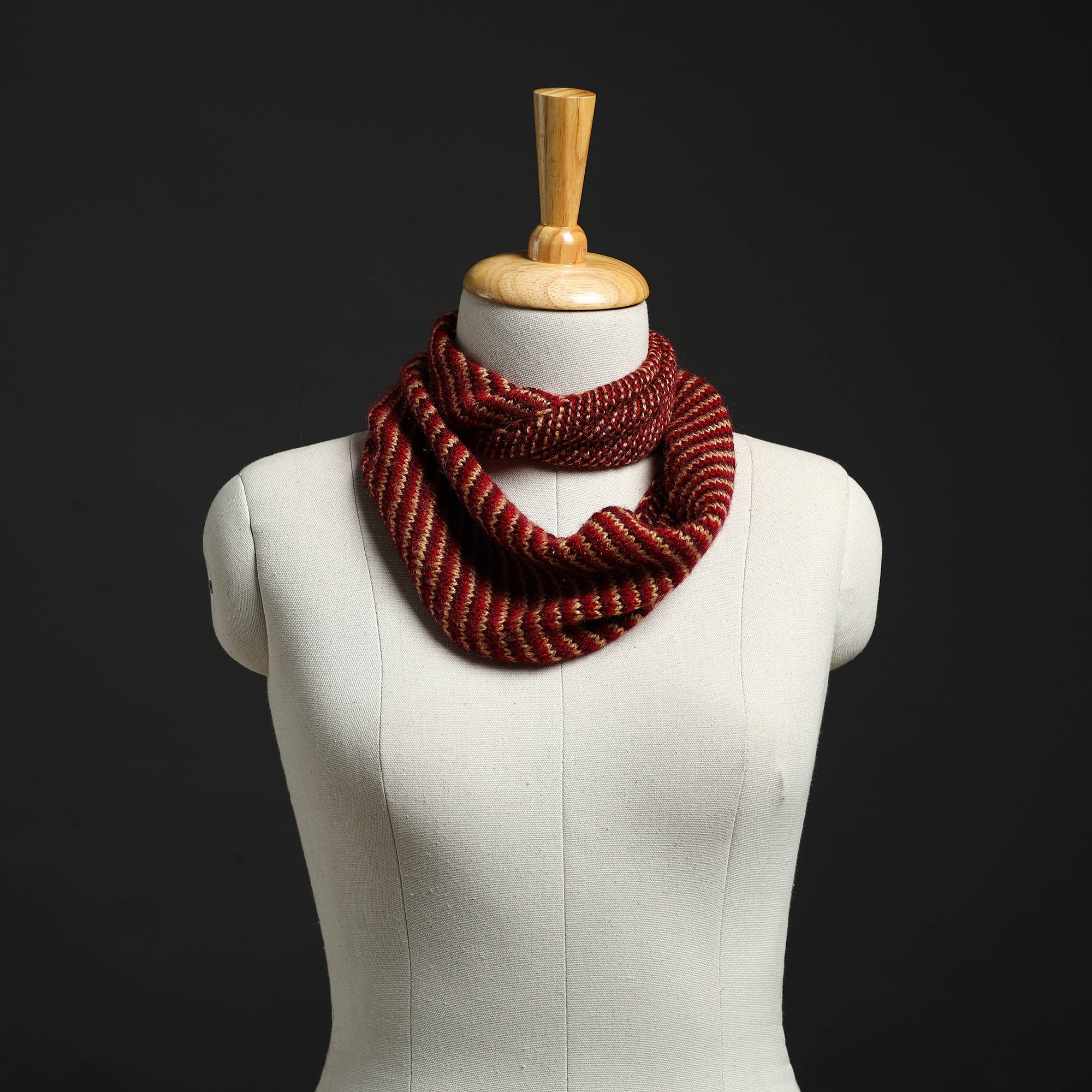 KILMORA Brown - Kumaun Hand Knitted Woolen Neck Warmer 04