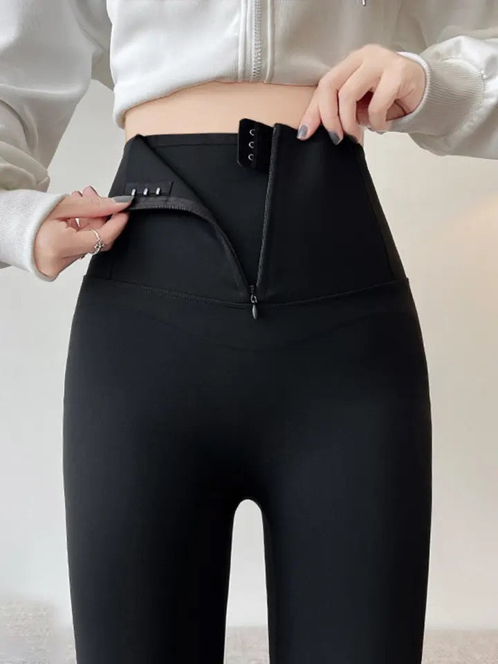 Alamode By Akanksha Martha Slimming Premium Fleece Leggings with Buttons