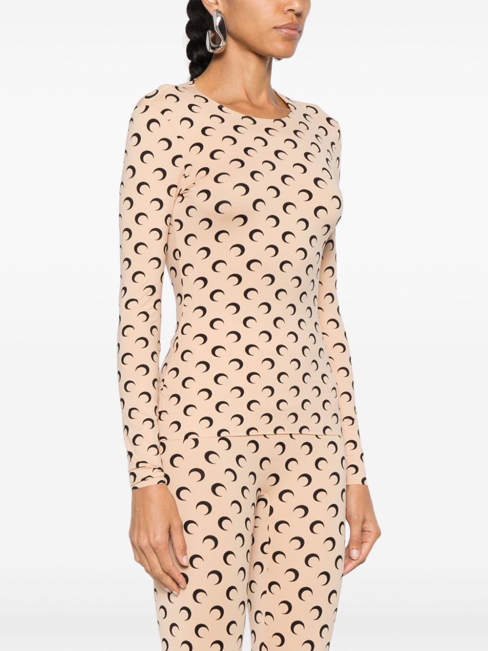 Marine Serre Moon crewneck top – Polyamide 100% - view 2