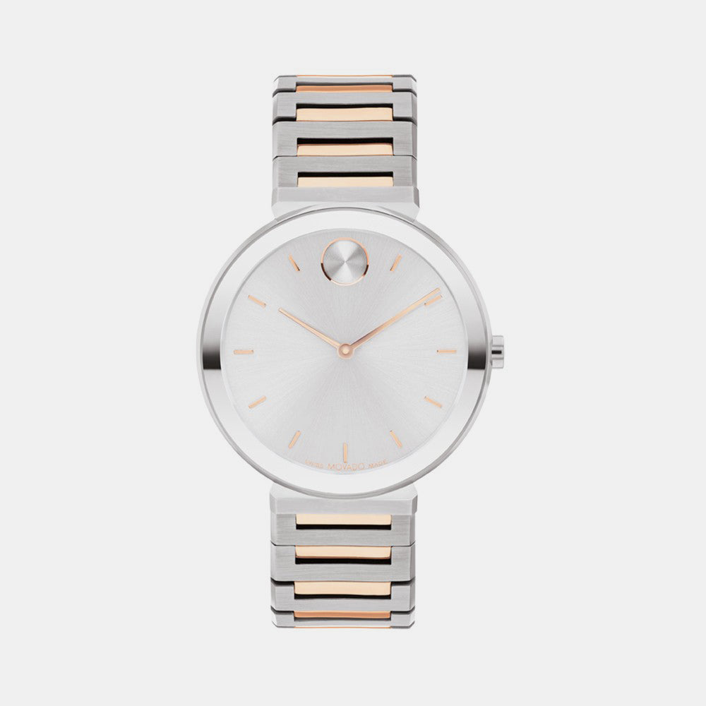 Movado Bold Women Quartz Silver Dial Analog Stainless Steel Watch 3601146