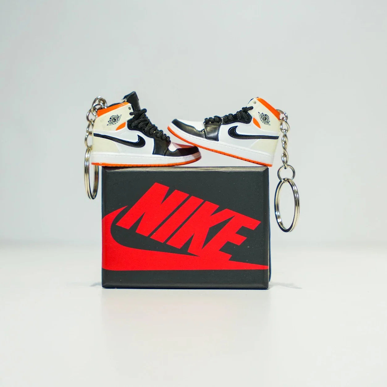Kicks Machine 3D Sneaker Keychain With Box - AJ1 Electro Orange