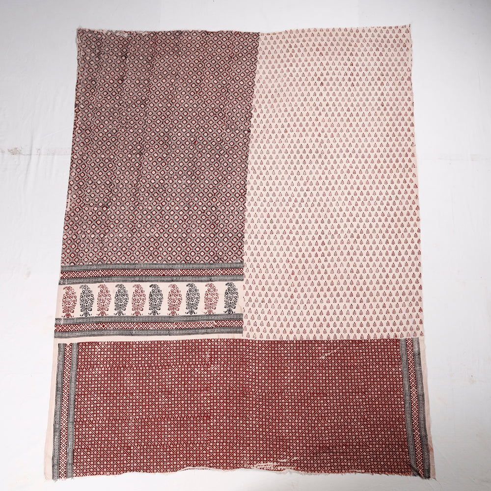 ARTISAN HAND BLOCK PRINTS Bagh Block Printed Cotton Kurta Material - 2.5 Meter