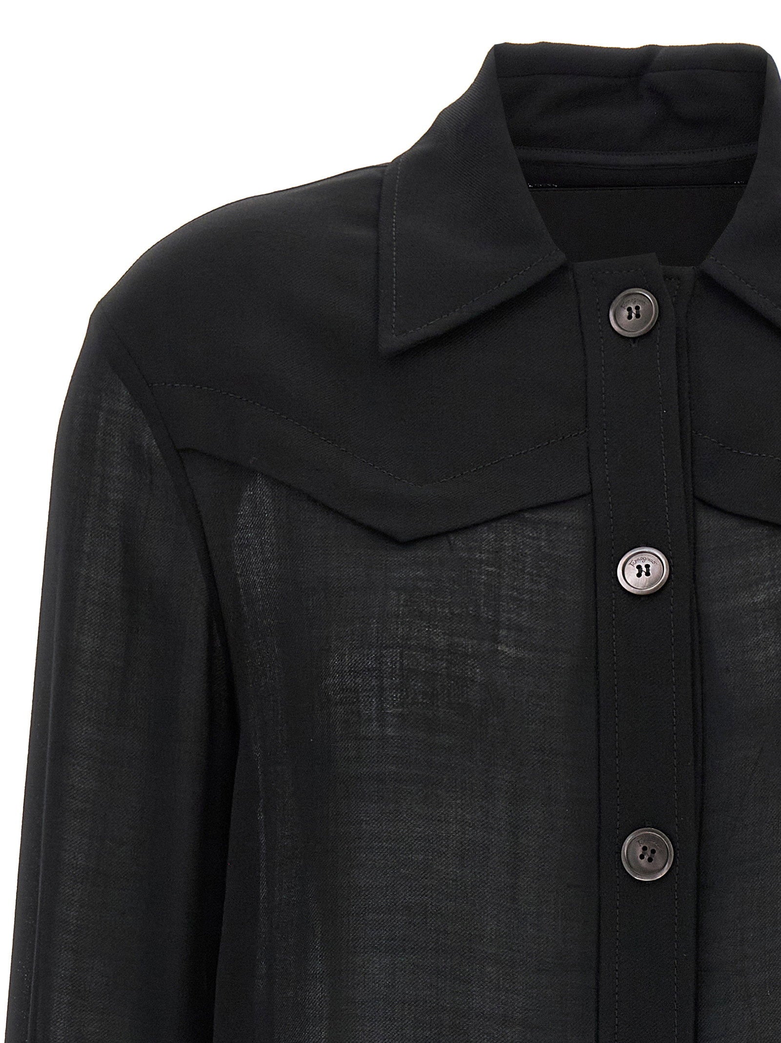 Ferragamo Semi-sheer Wool Jacket - view 3