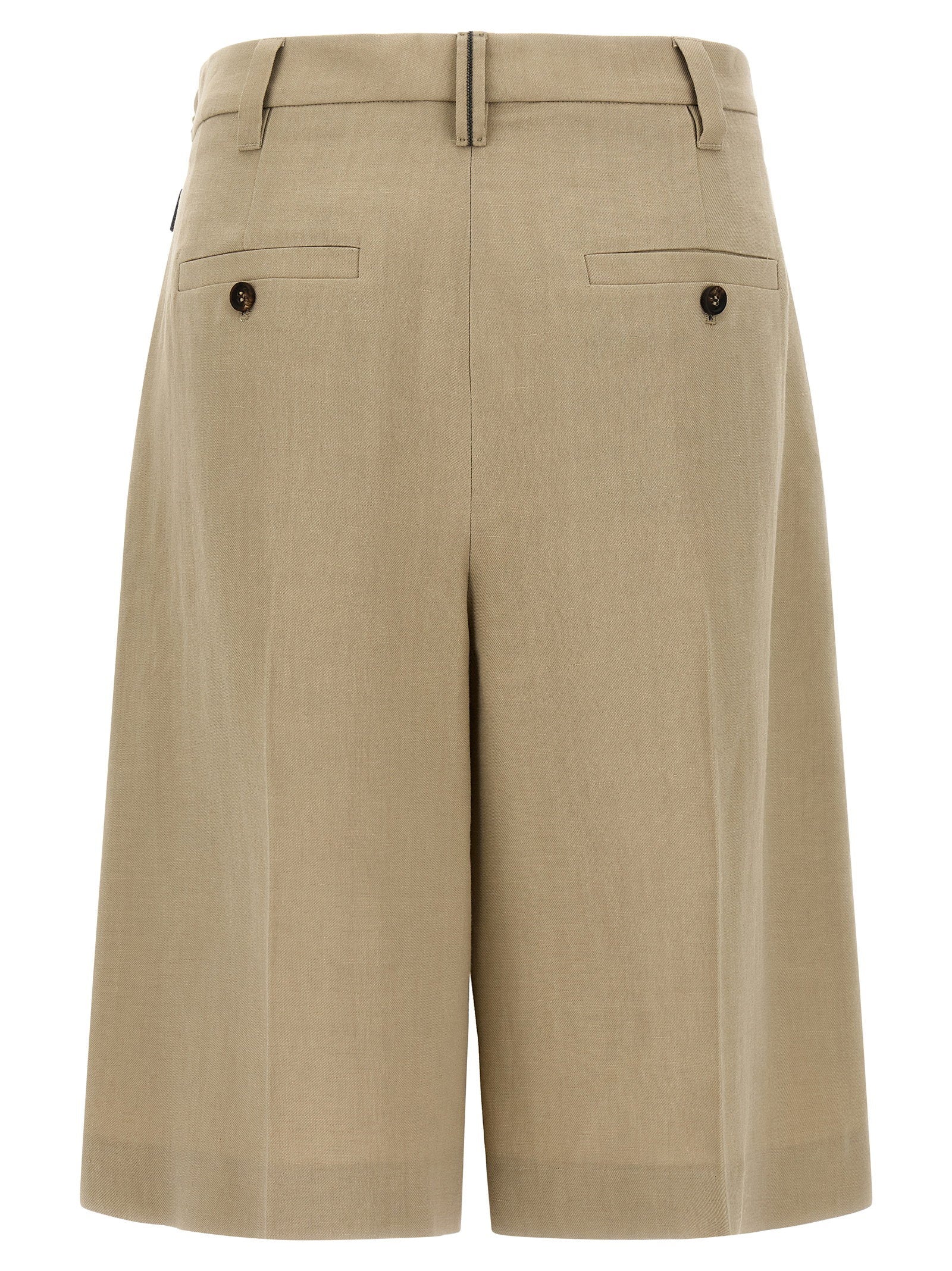 Brunello Cucinelli Sartorial Bermuda Shorts – 72% viscose, 28% linen - view 2