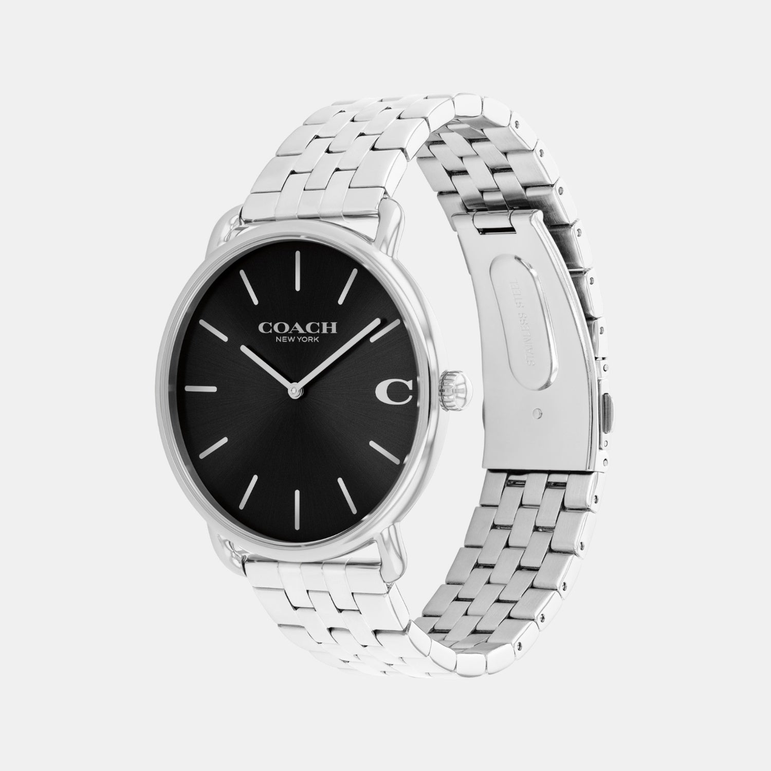 Coach Elliot Men Quartz Black Dial Analog Stainless Steel Watch 14602750 - view 2